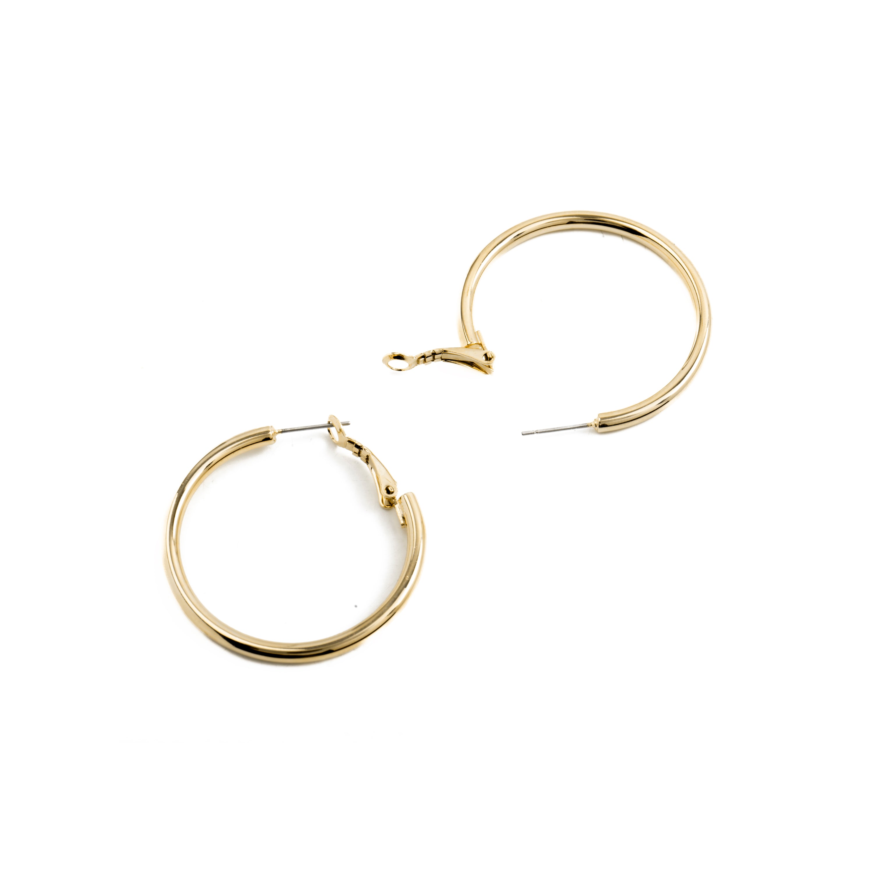 Pendientes de 40mm de diámetro acabado Oro Amarillo de 18k - Sadro