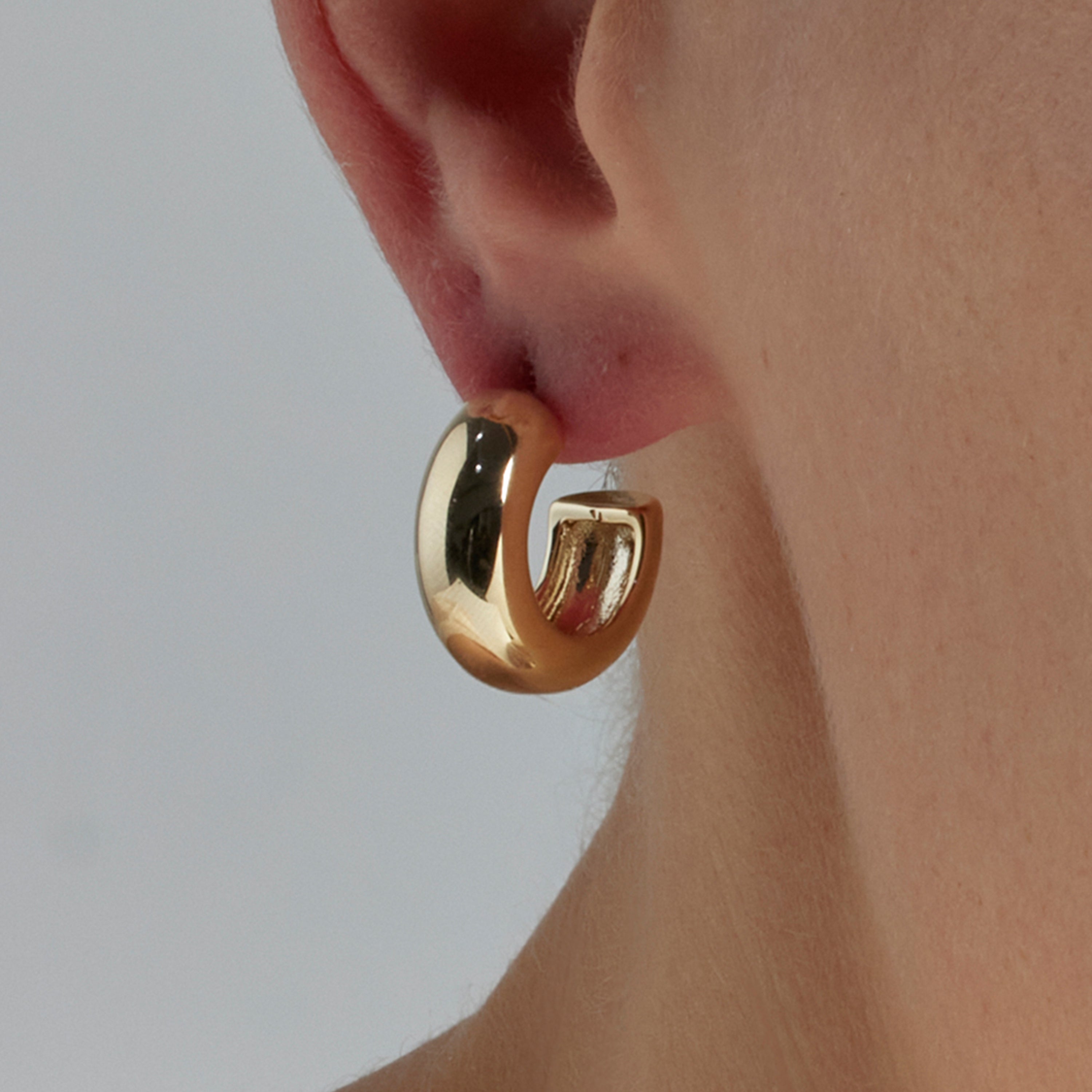 Pendientes de 18,5mm de diámetro acabado Oro Amarillo 18K - Dalra