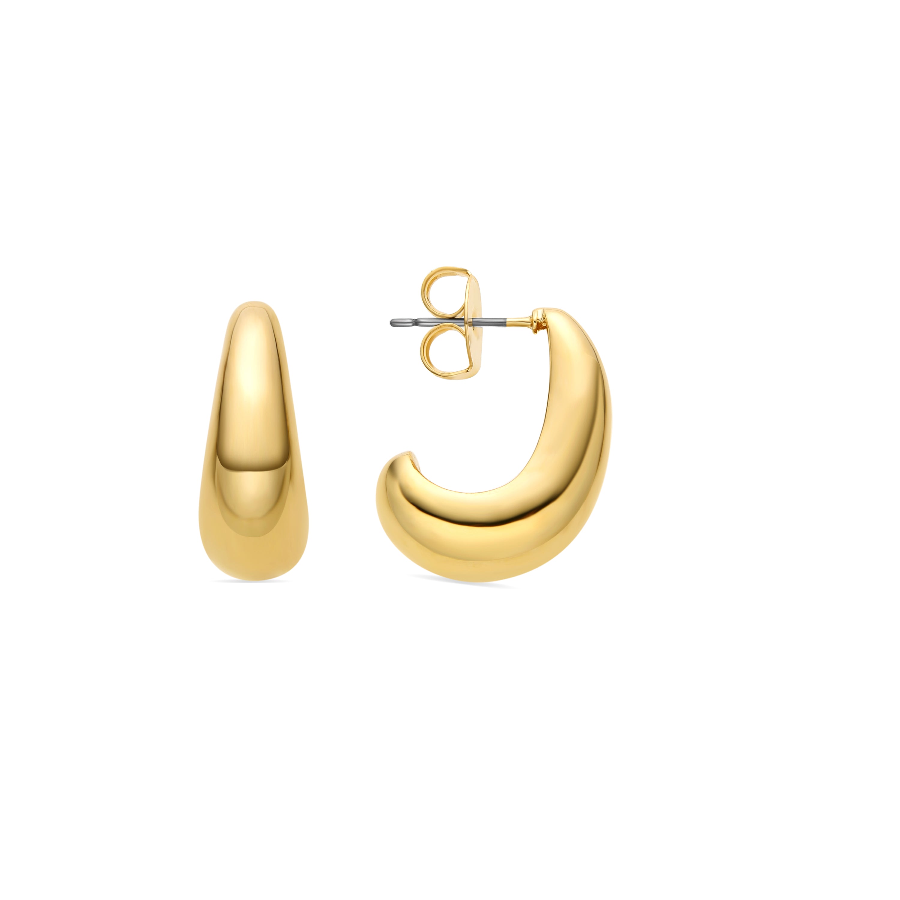 Boucles d'oreilles de 22mm de diamètre finition Or Jaune 18K - Sanky
