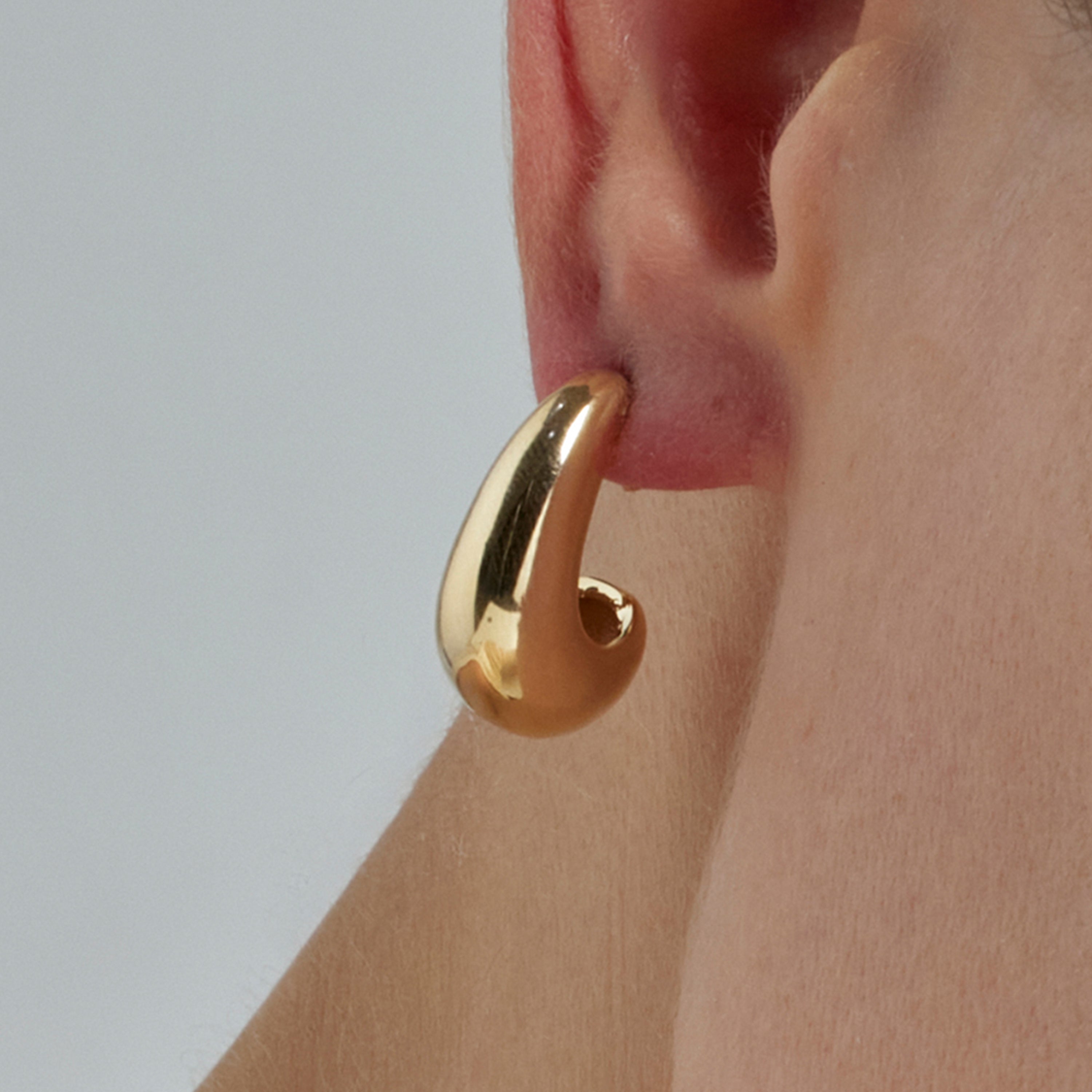 Boucles d'oreilles de 22mm de diamètre finition Or Jaune 18K - Sanky