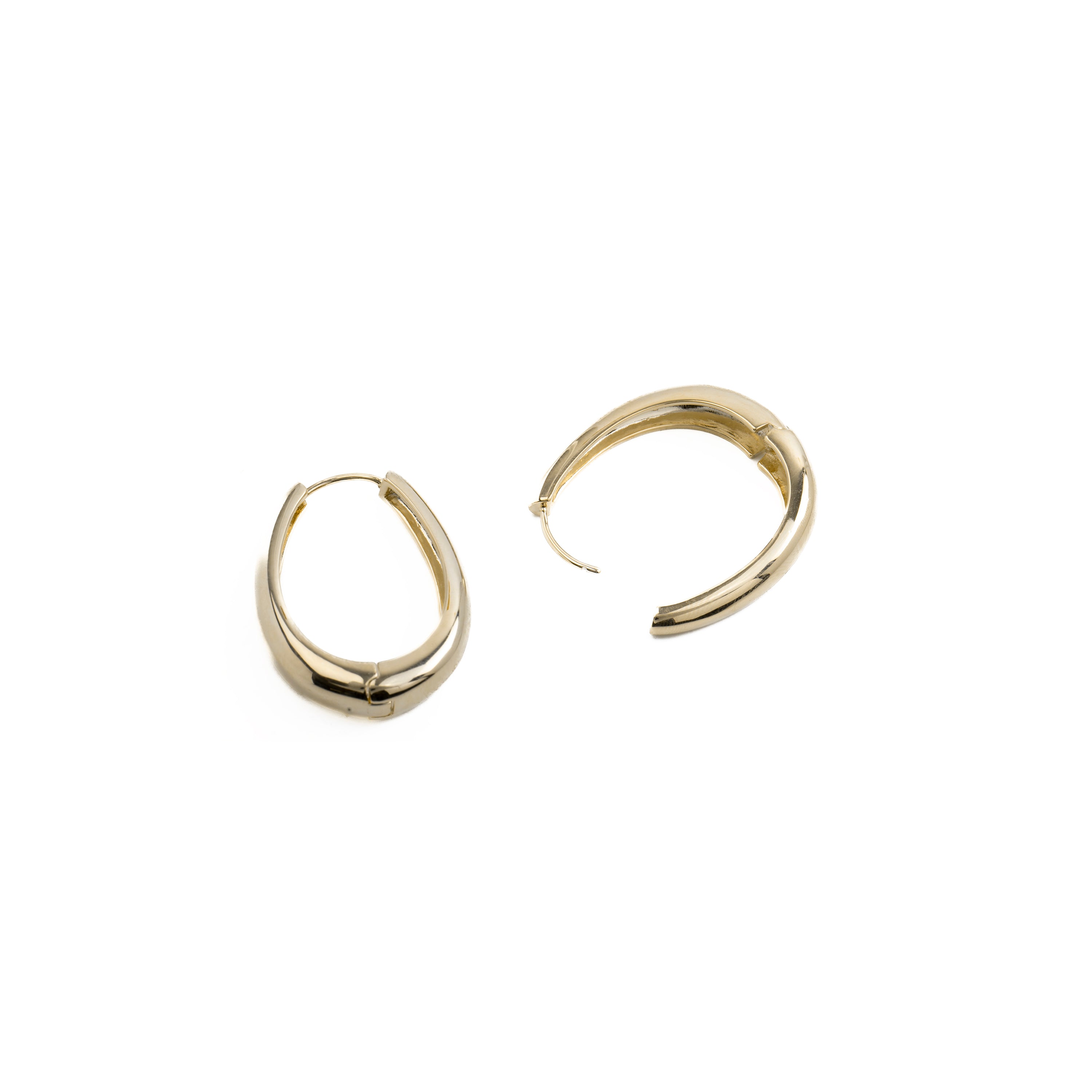 Boucles d'oreilles de 31mm de diamètre finition Or Jaune 18K - Aima