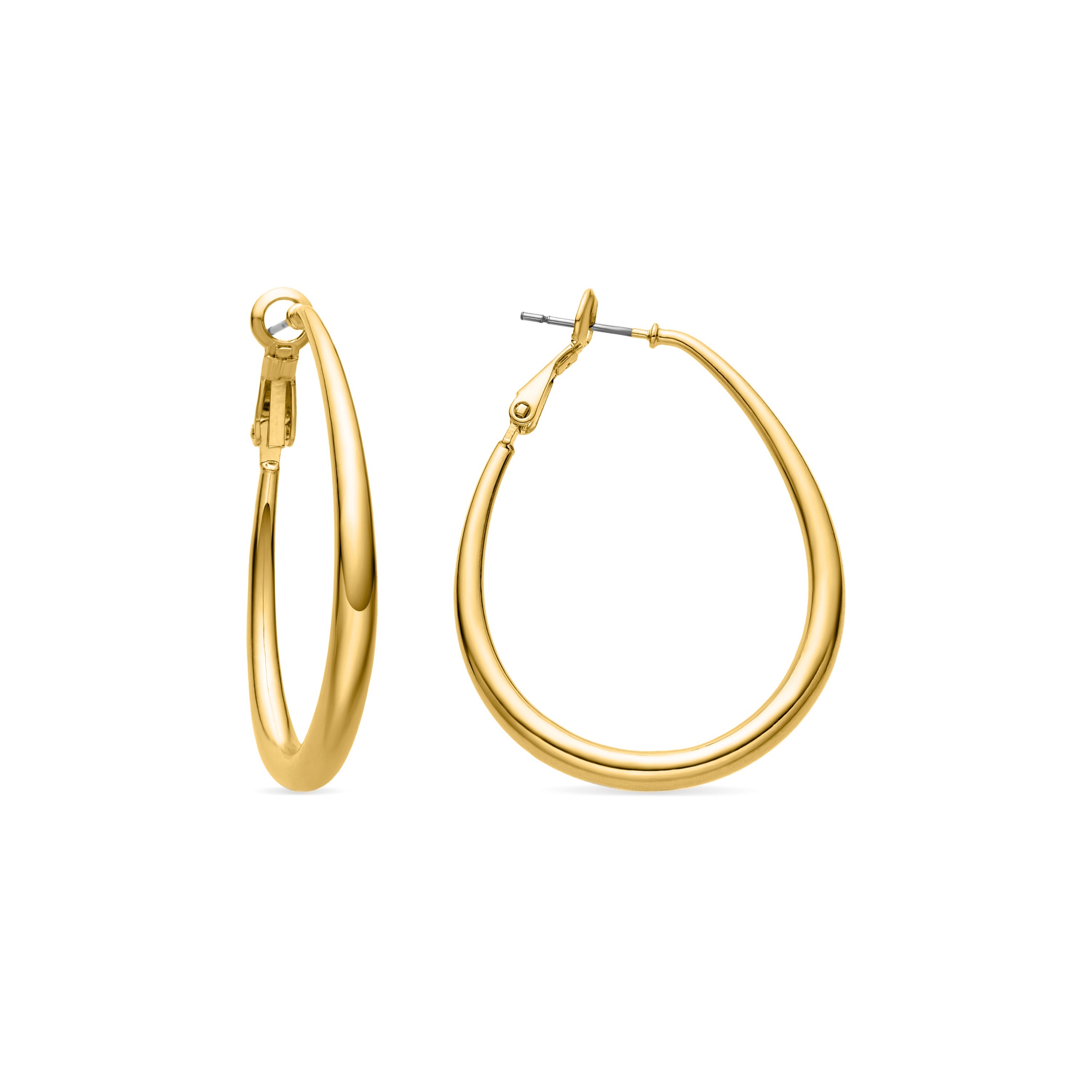38mm diameter earrings 18K Yellow Gold finish - Babo