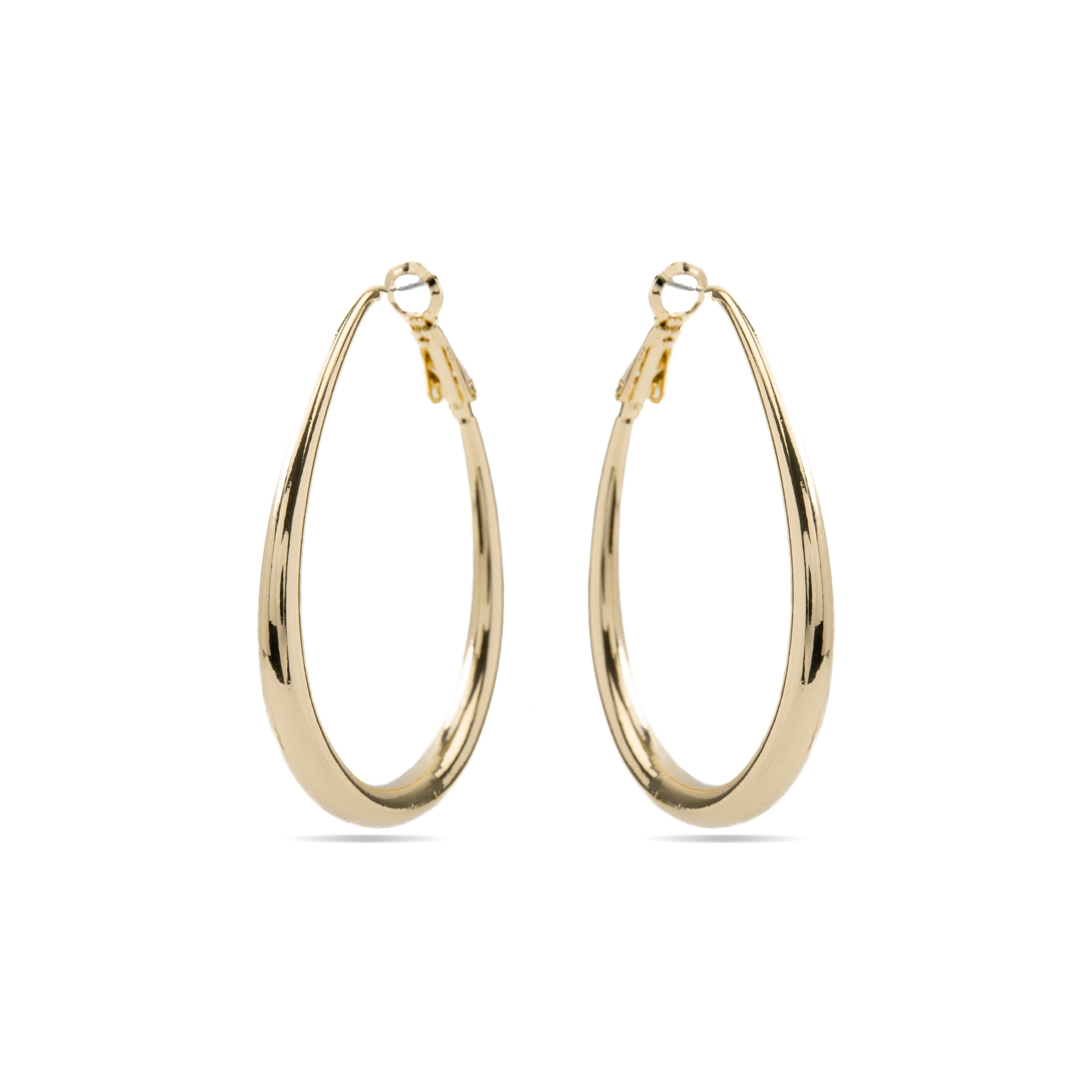 38mm diameter earrings 18K Yellow Gold finish - Babo