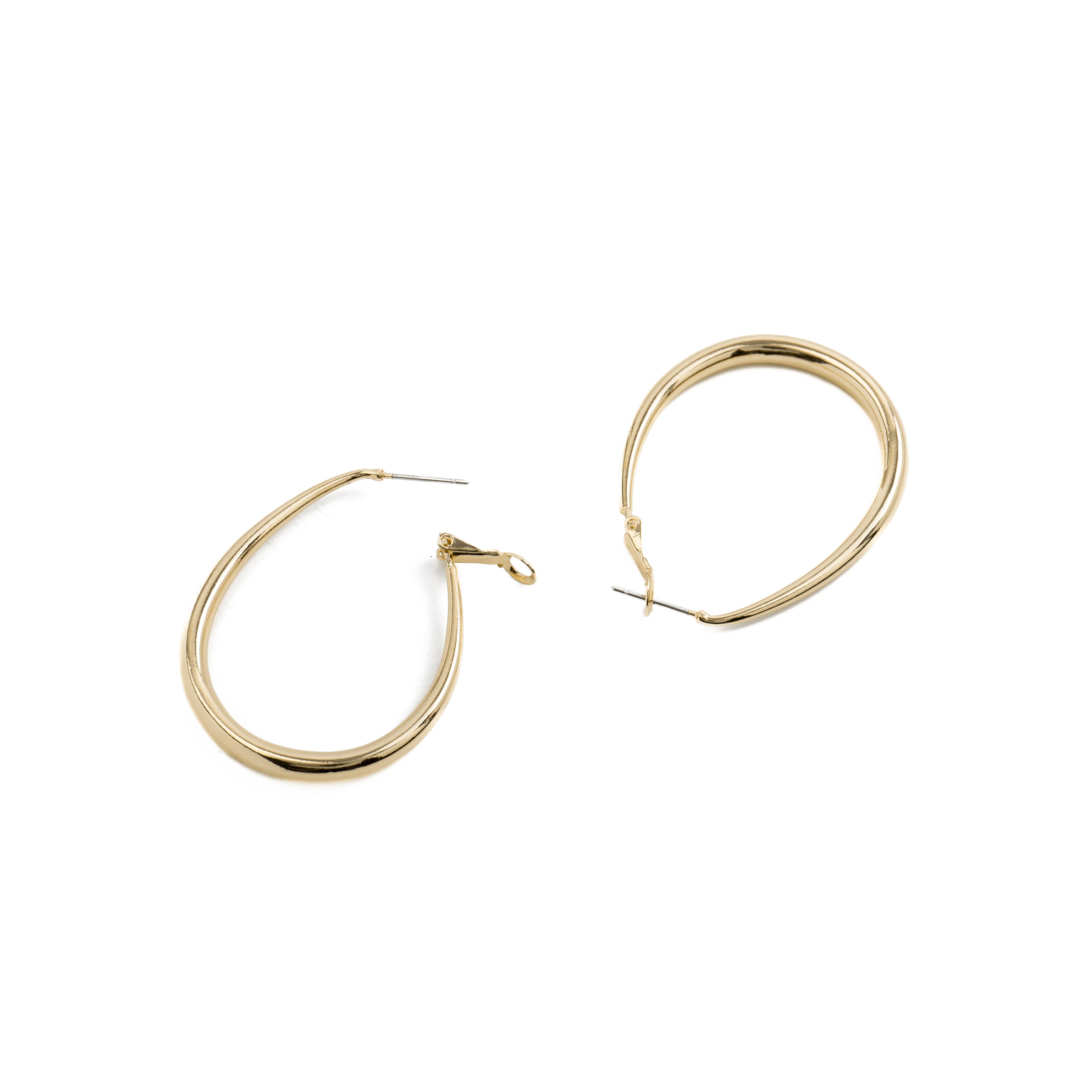 38mm diameter earrings 18K Yellow Gold finish - Babo