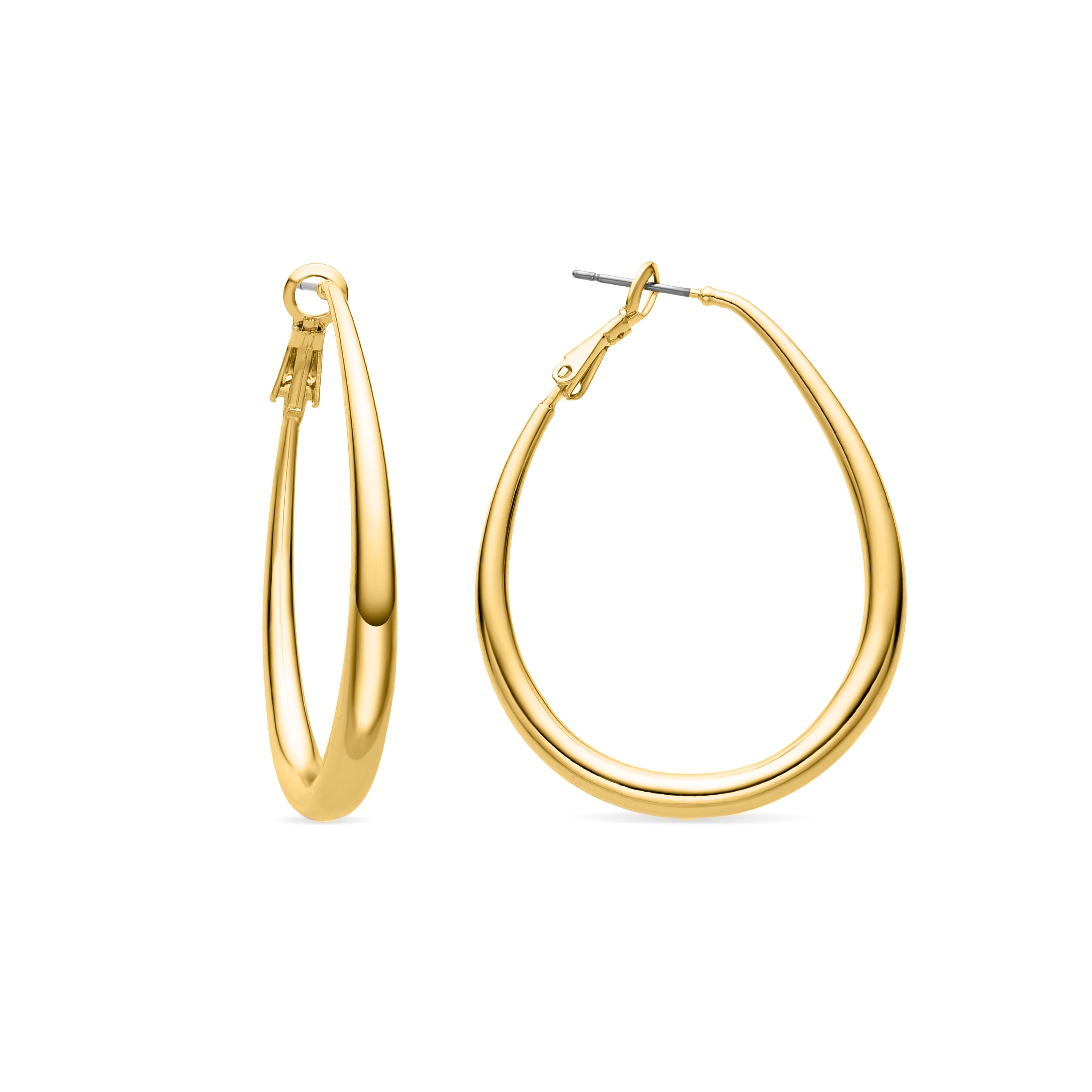 47mm diameter earrings yellow gold 18K finish - Axeir
