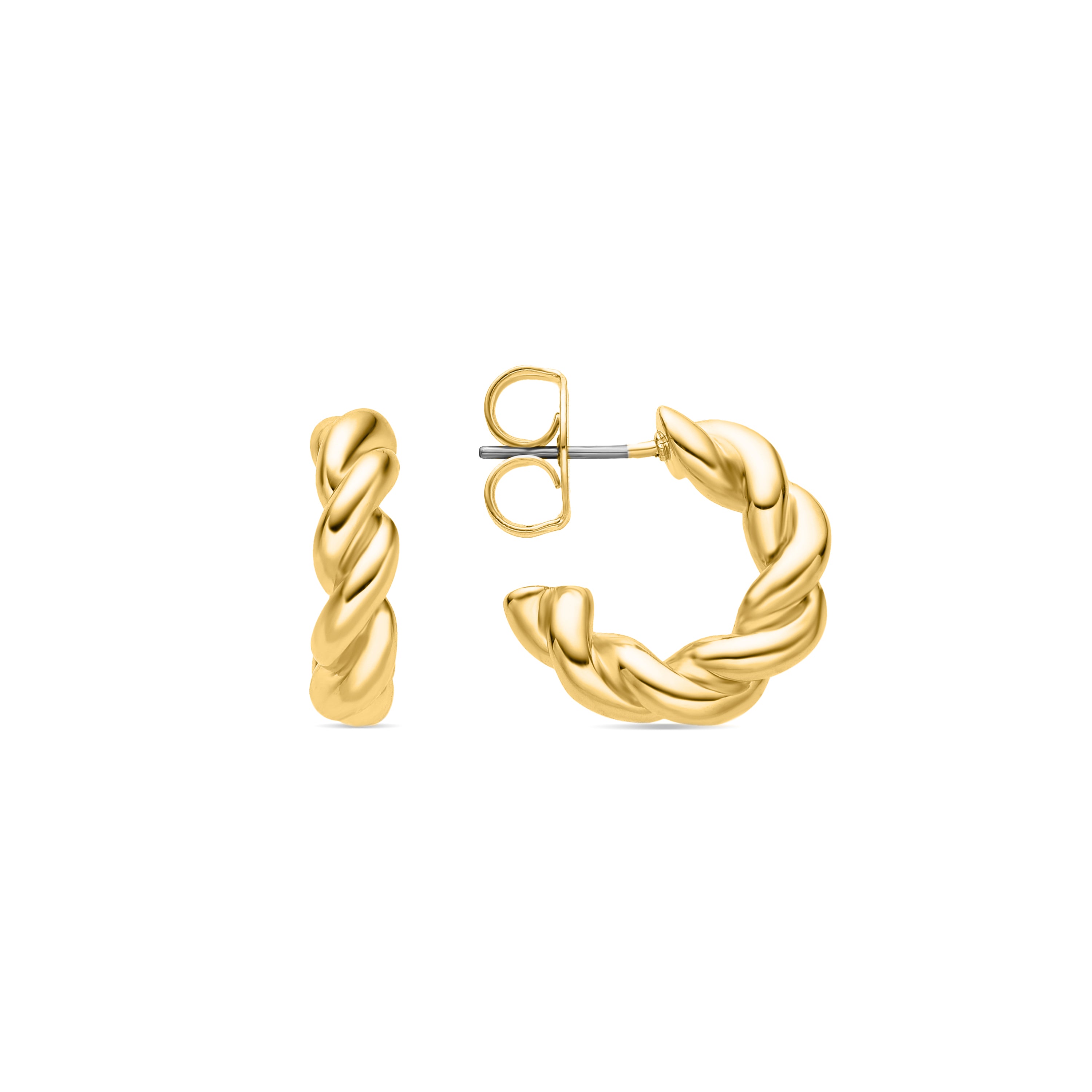 Brincos de 17mm de diâmetro acabamento Ouro Amarelo 18K - Izo