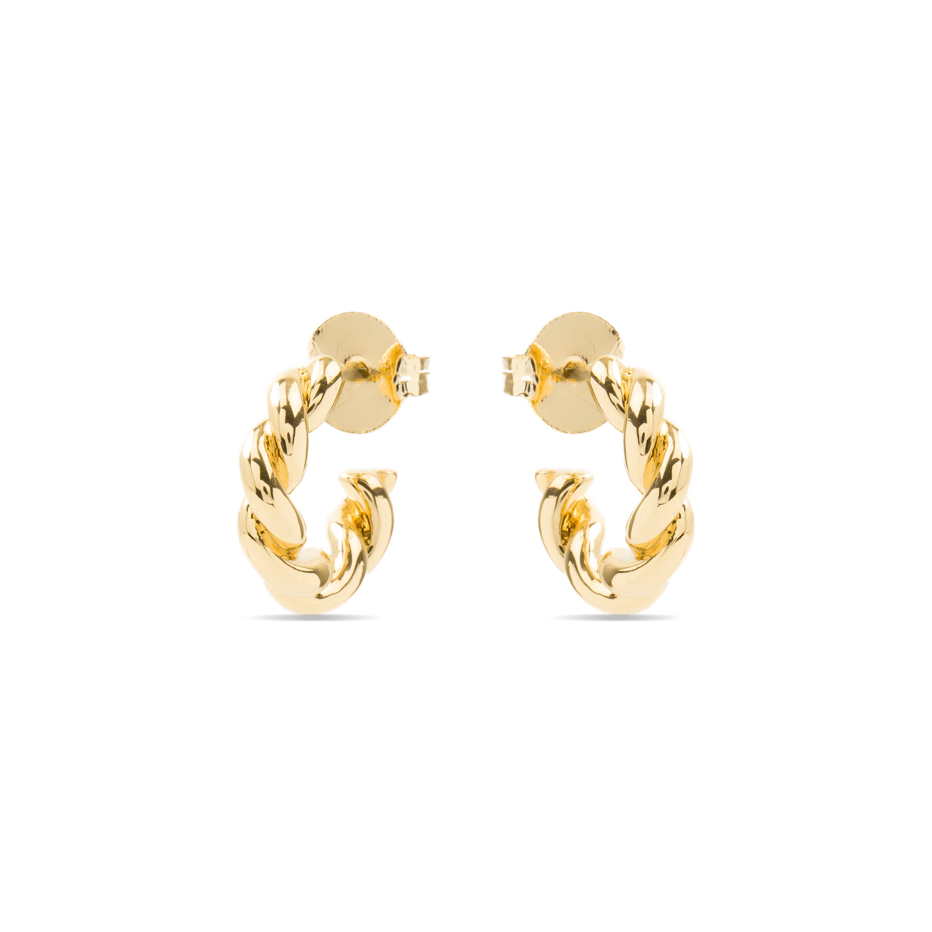 Brincos de 17mm de diâmetro acabamento Ouro Amarelo 18K - Izo