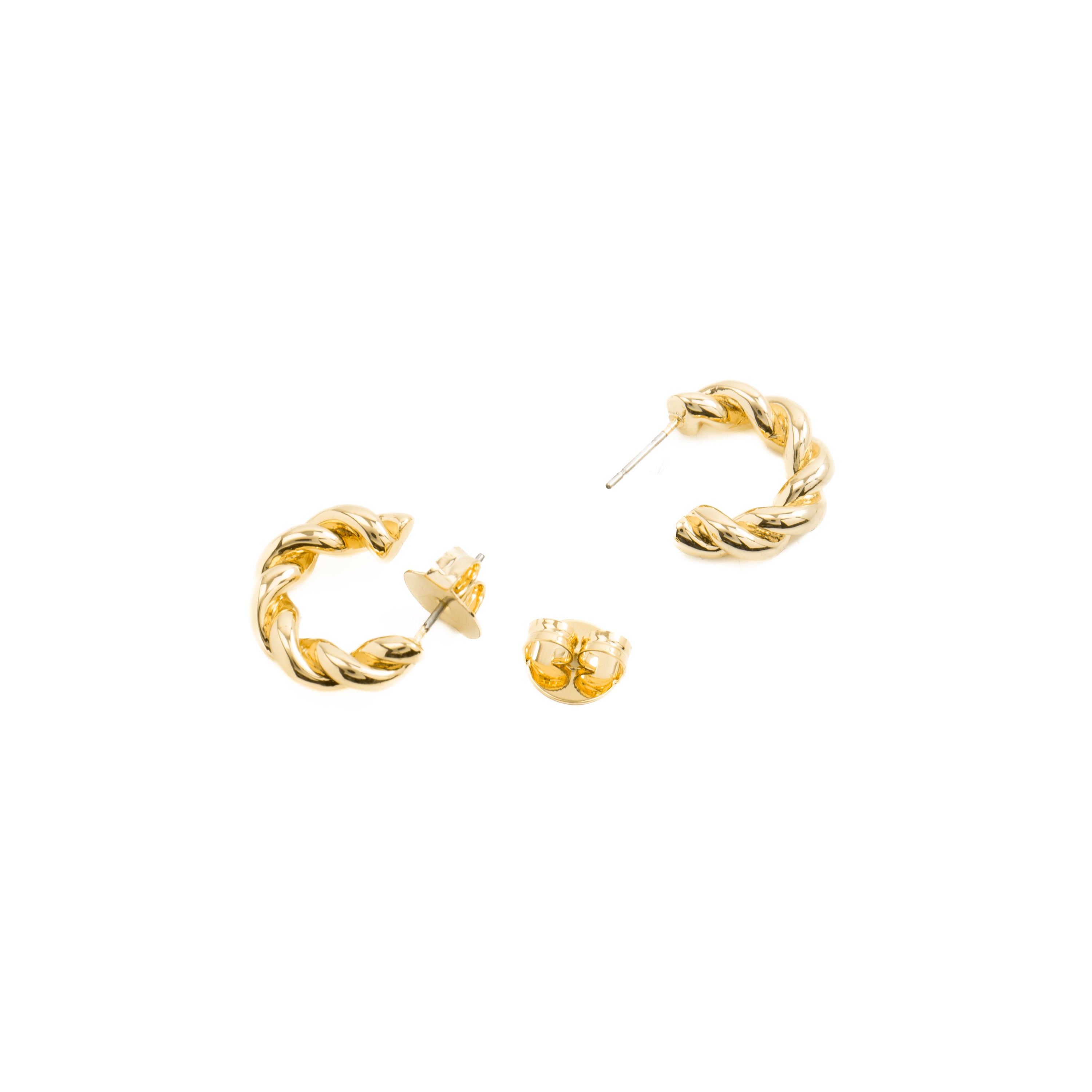 Brincos de 17mm de diâmetro acabamento Ouro Amarelo 18K - Izo
