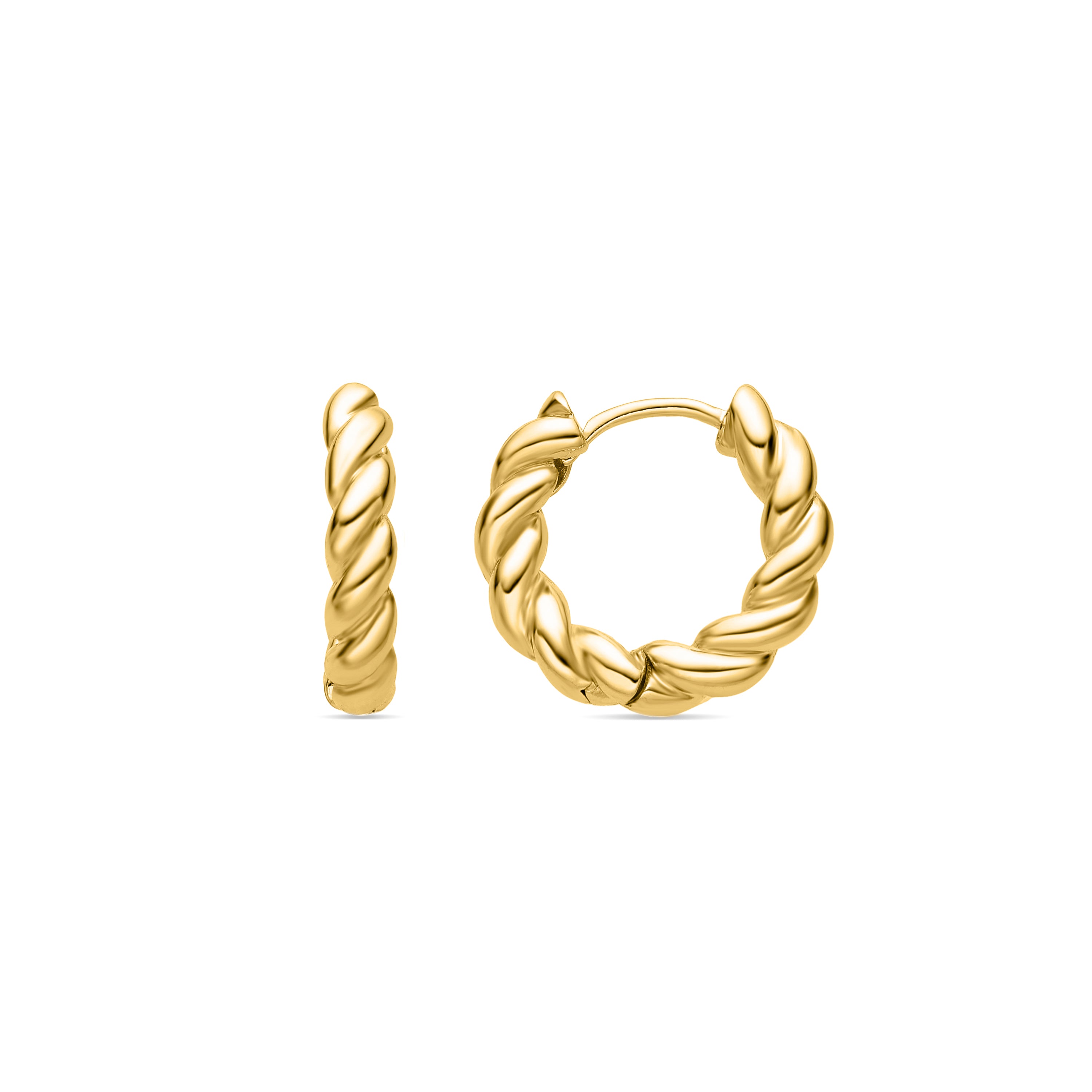 20mm diameter earrings 18K Yellow Gold finish - Tansit