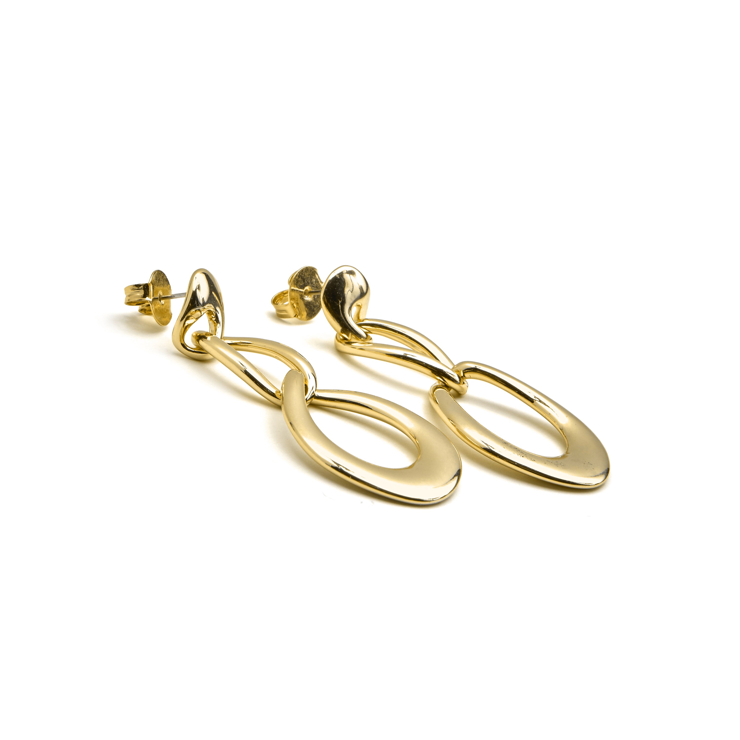 Brincos acabamento ouro 18k - Saimil