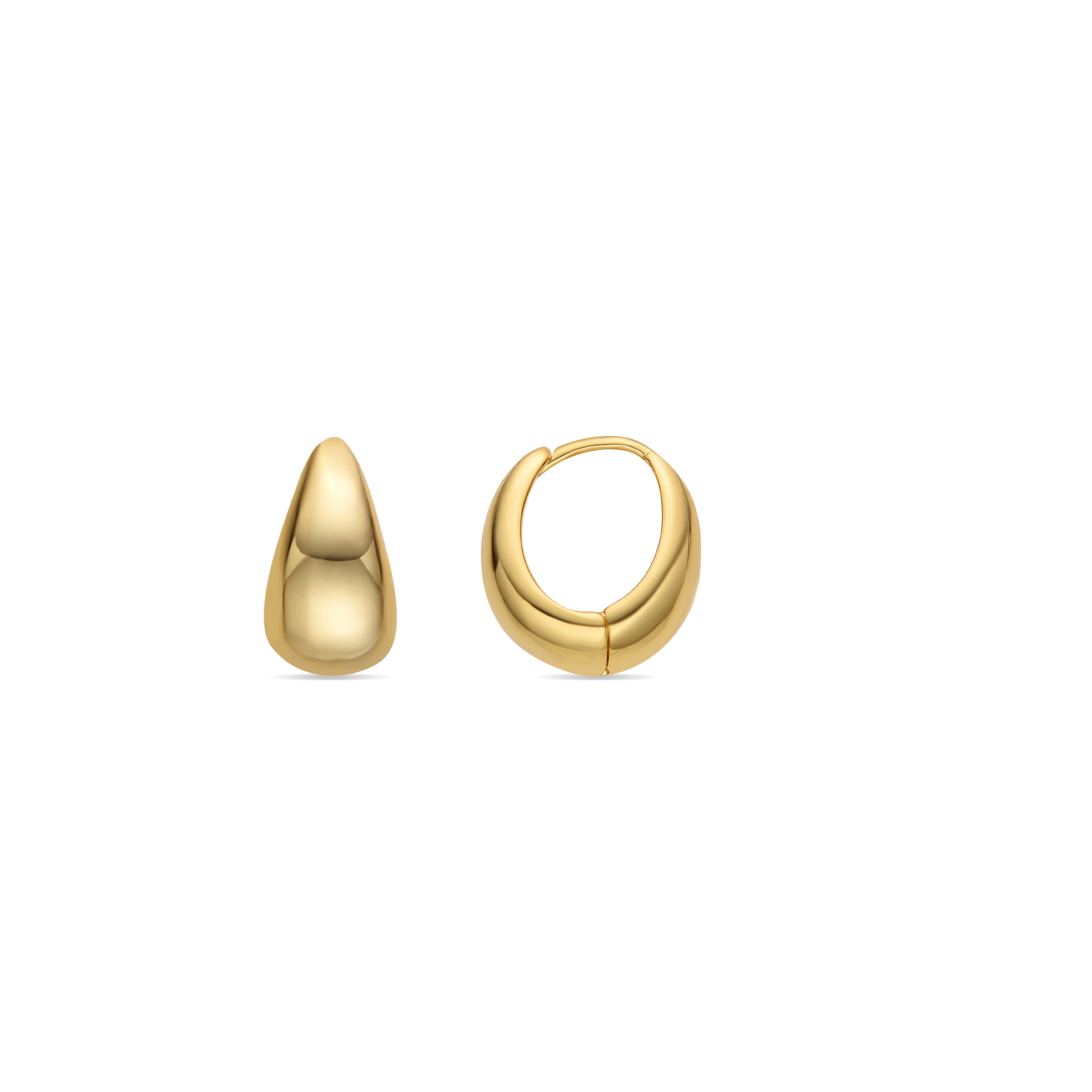 Boucles d'oreilles de 17mm de diamètre finition Or Jaune 18k - Mickra