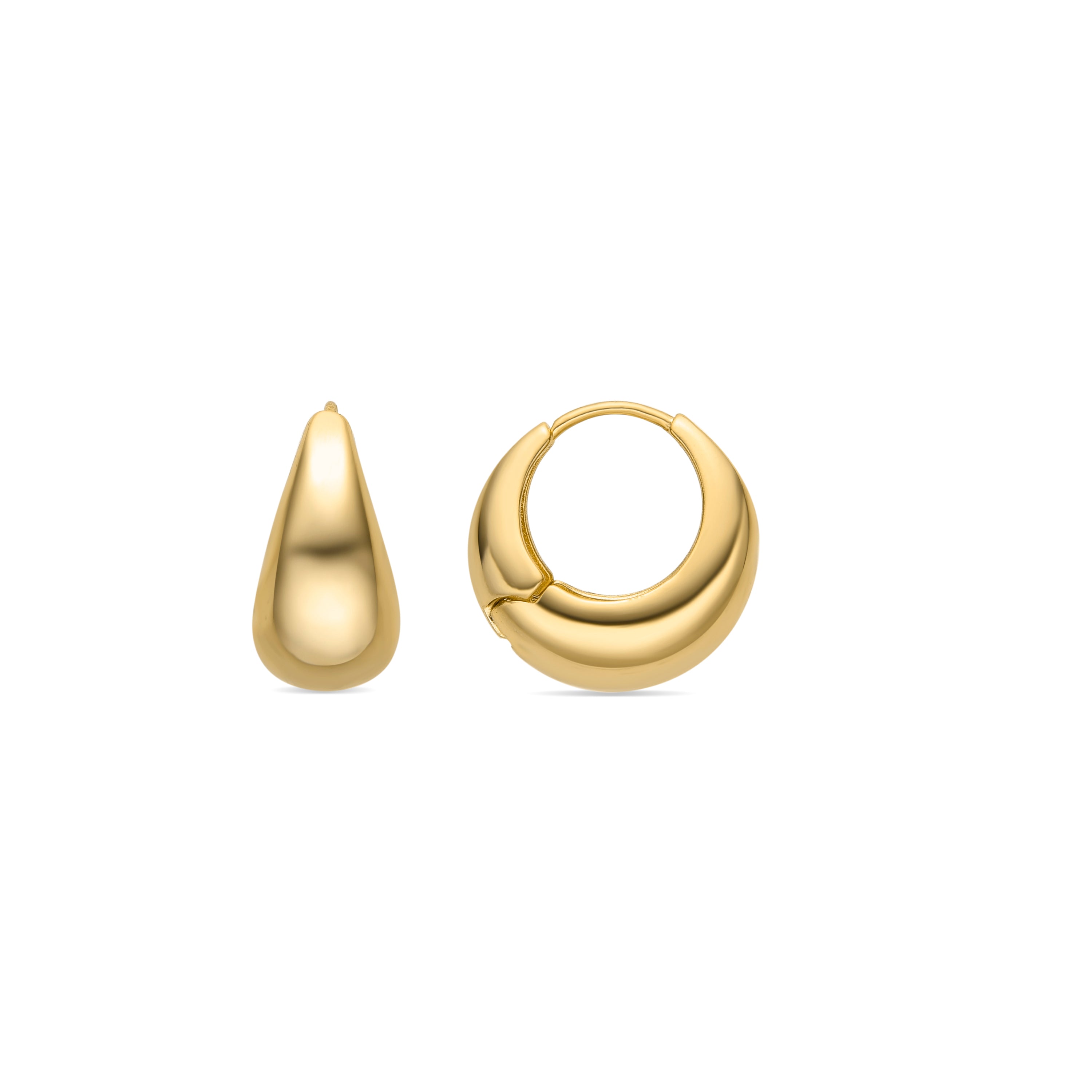 Pendientes de 20mm de diámetro acabado Oro Amarillo 18k - Zatar