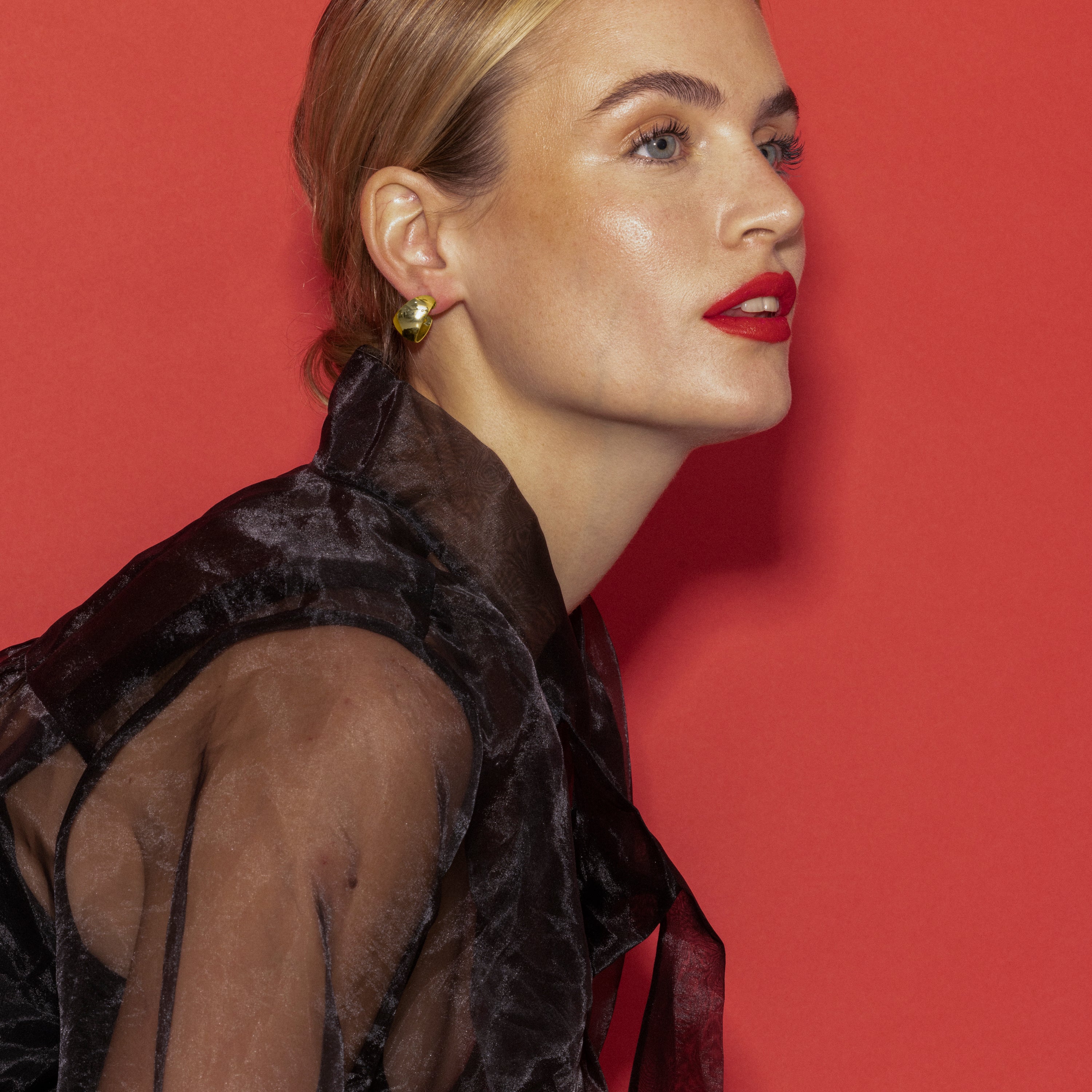 Boucles d'oreilles de 20mm de diamètre finition Or Jaune 18k - Hellax