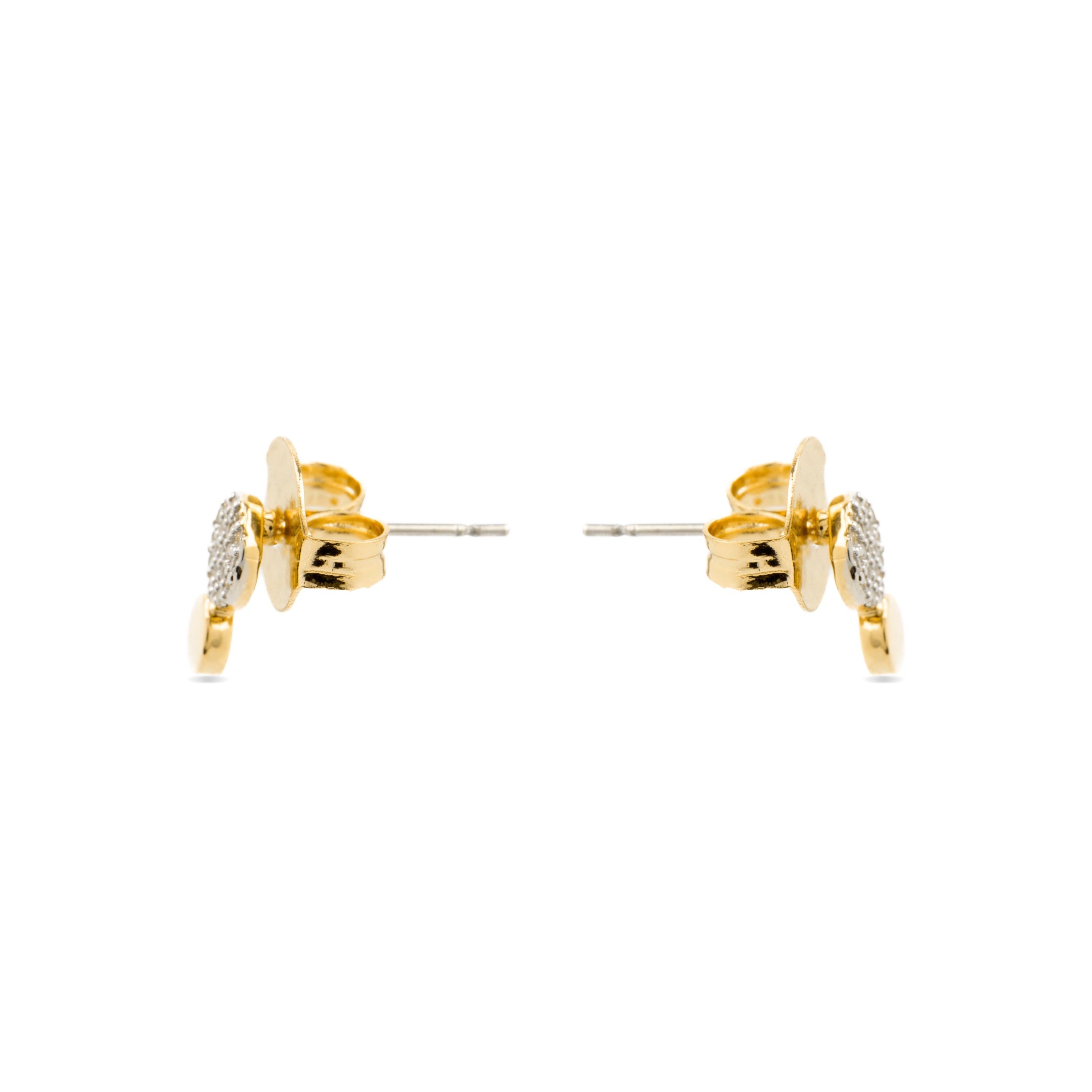 Boucles d'oreilles avec zircon brillant finition or 18k - Gudpe