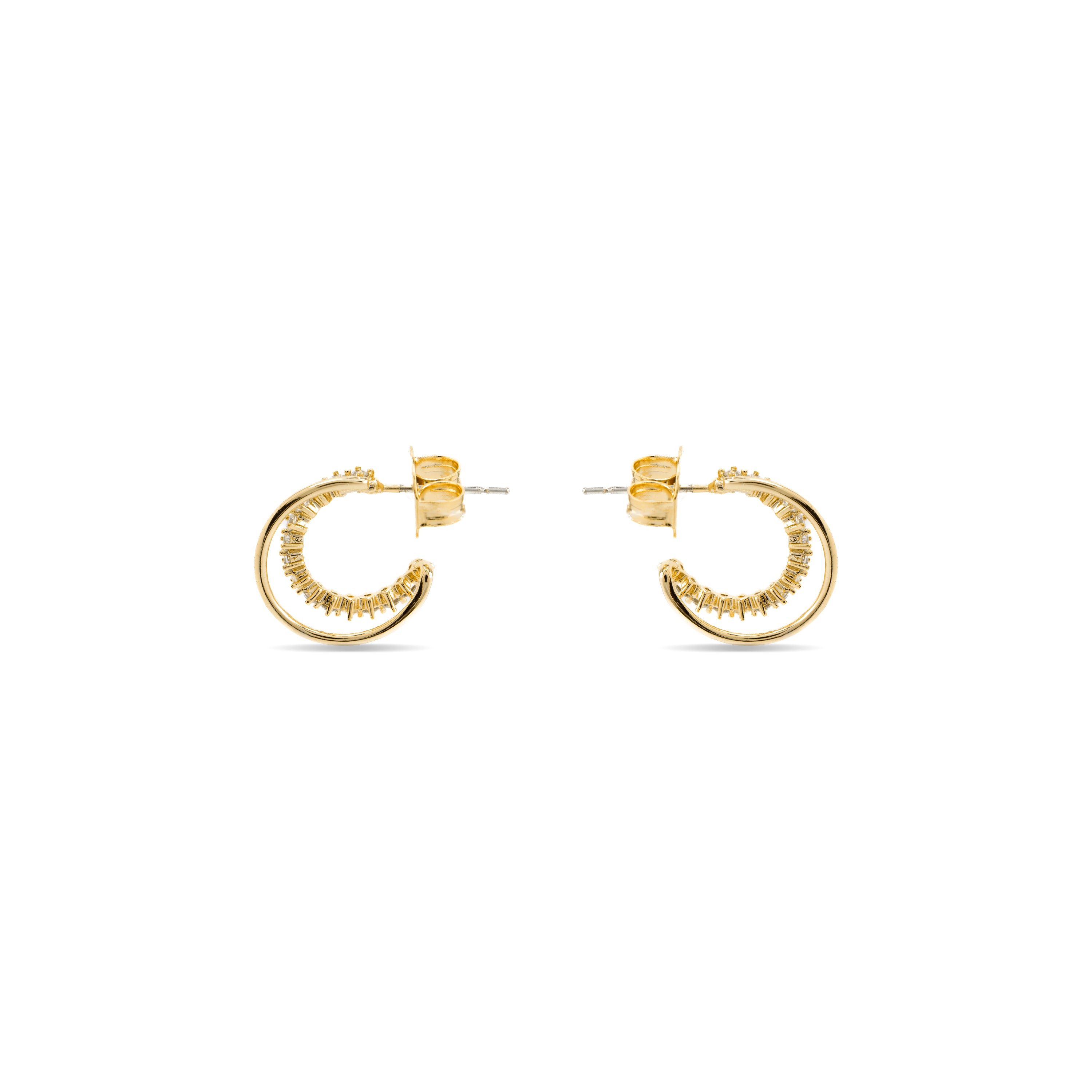 Orecchini con Zirconia Brillante finitura oro 18k - Daroti