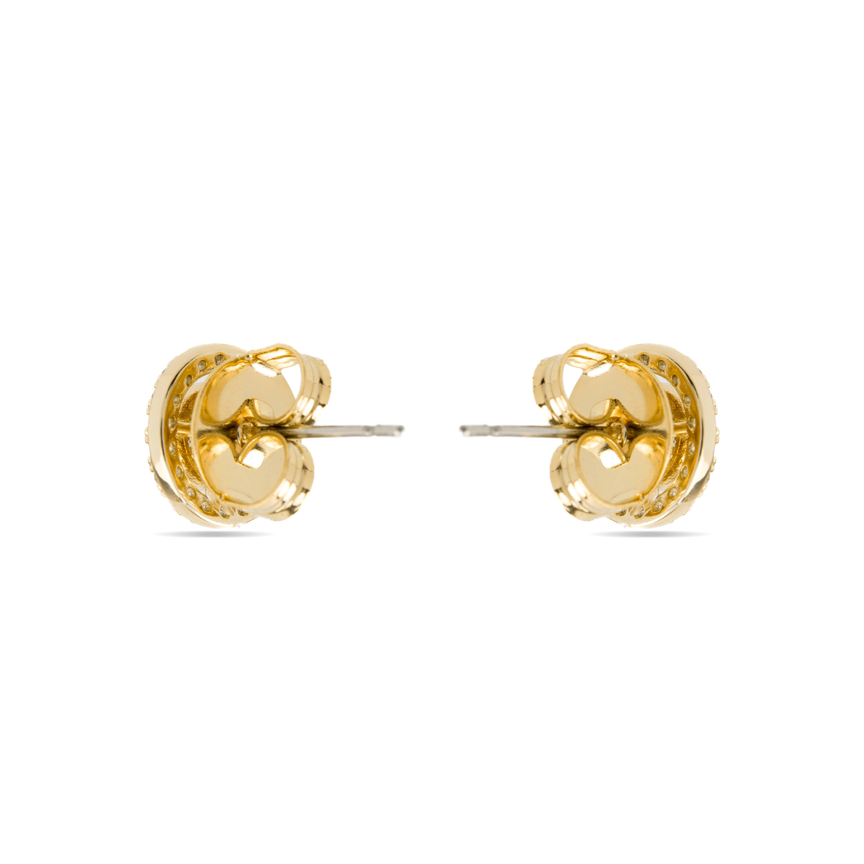 Boucles d'oreilles avec Zircone brillante finition or 18k - Riashe