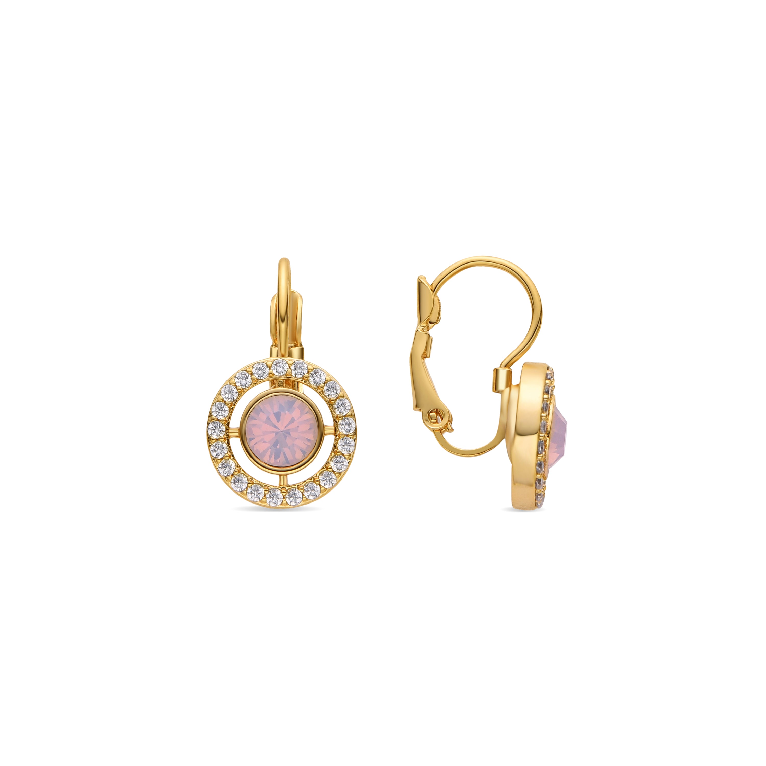 Earrings with Brilliant Zirconia finished in 18k gold - Othal