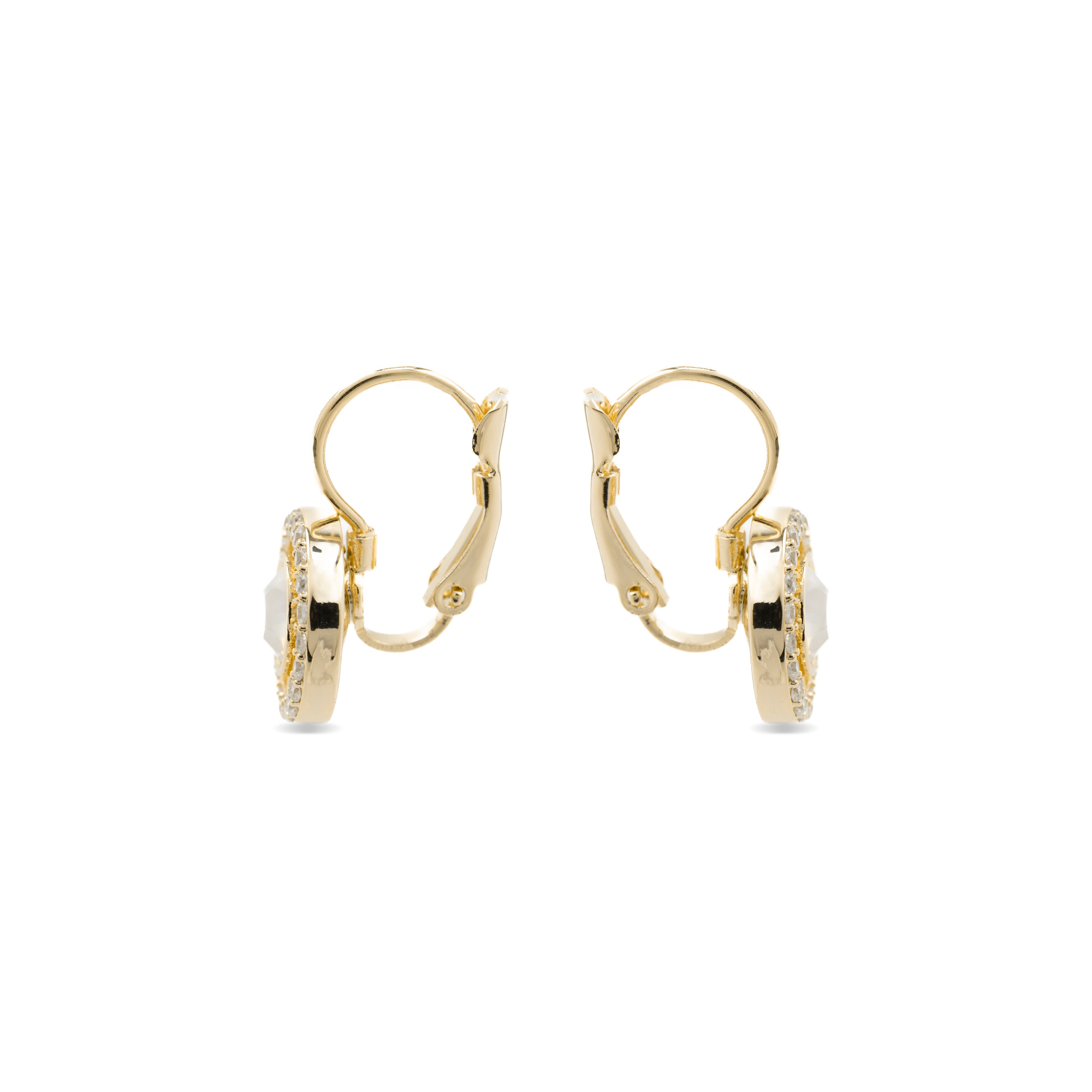 Earrings with Brilliant Zirconia finished in 18k gold - Othal