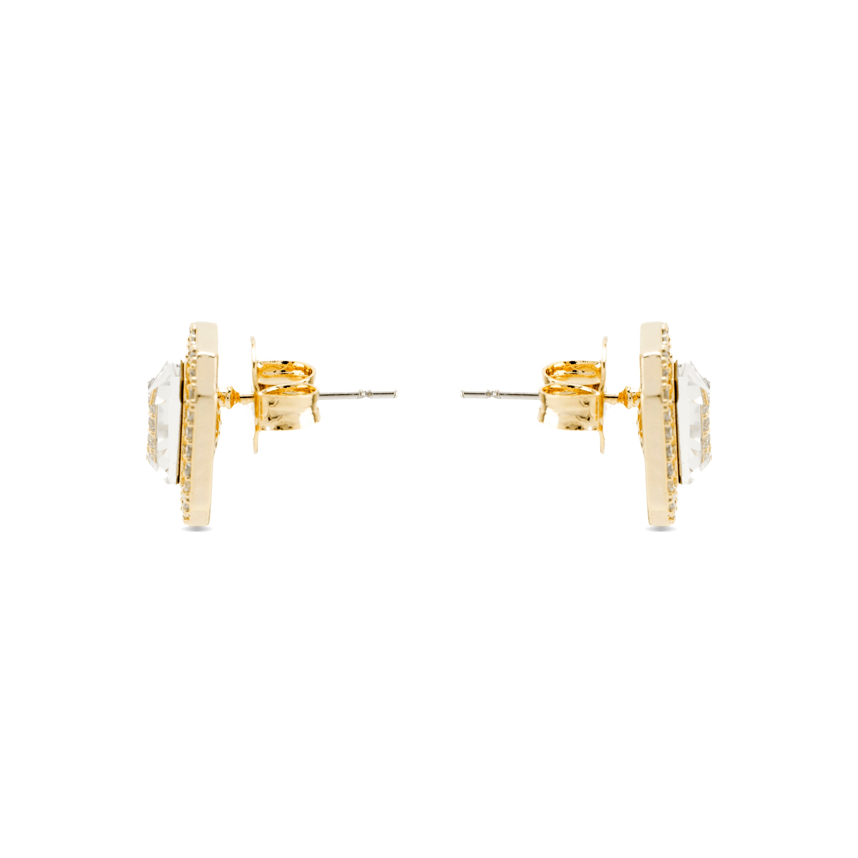 Boucles d'oreilles avec zircon brillant finition or 18k - Surin
