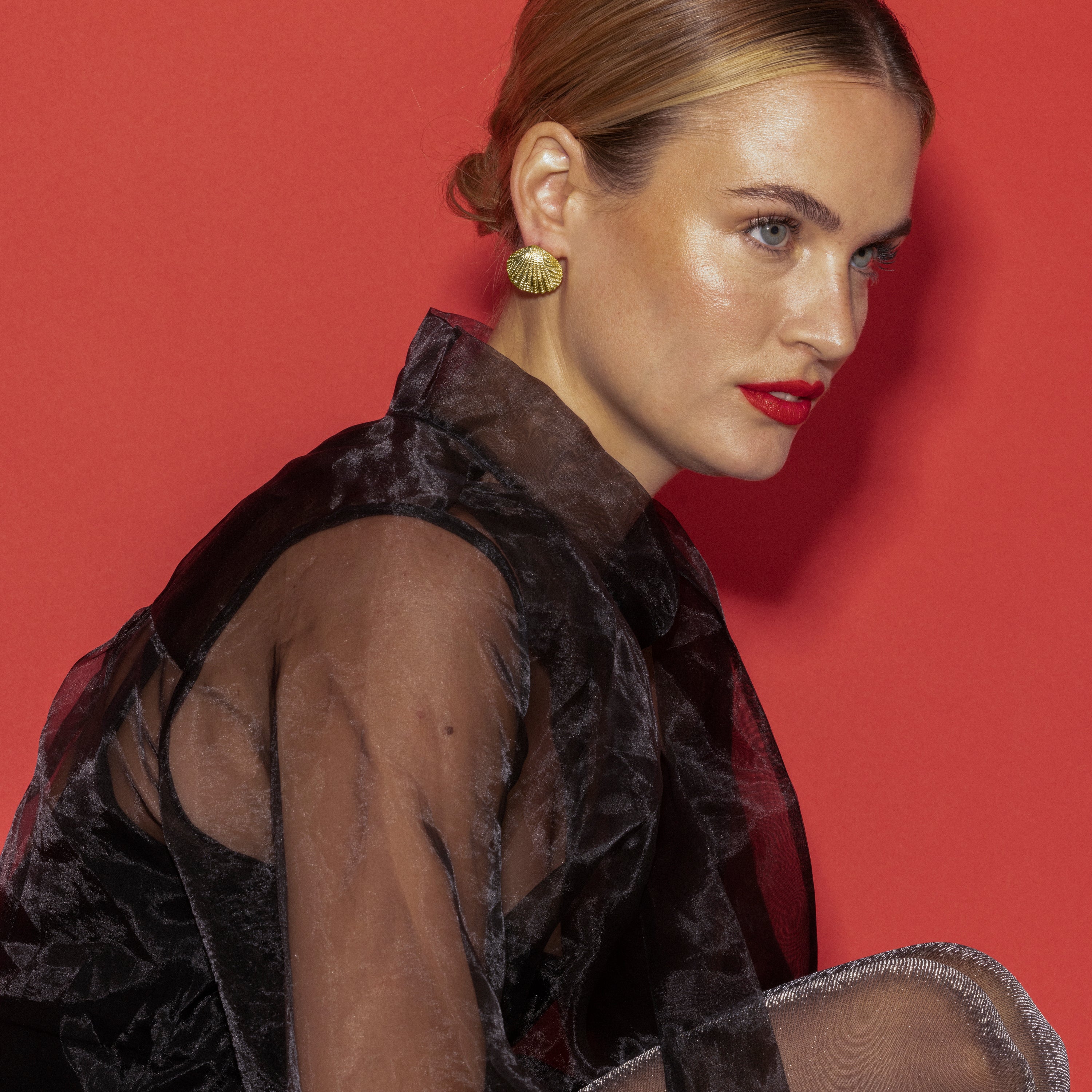 18k gold finish earrings - Rekre