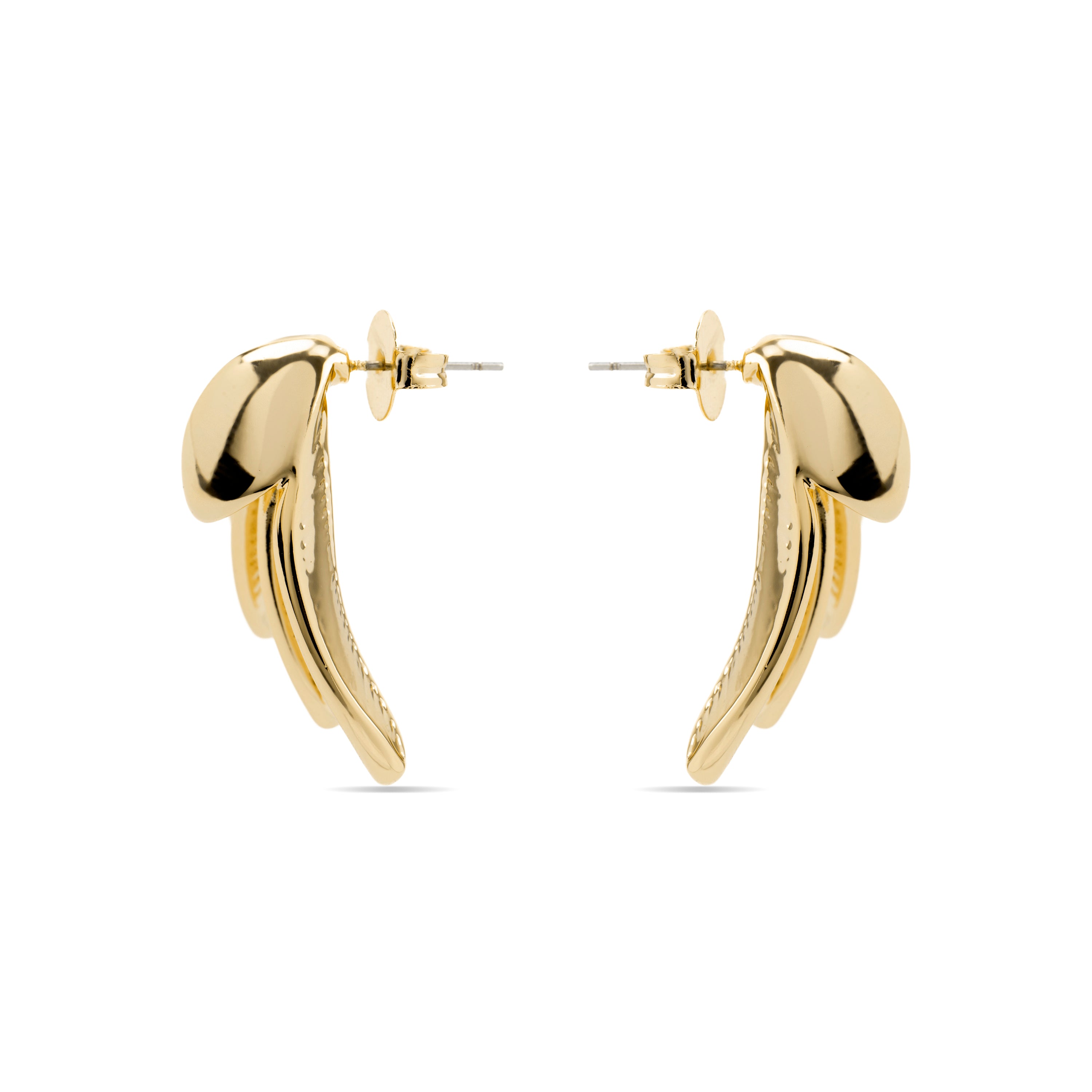 Pendientes acabado oro 18k - Otlya