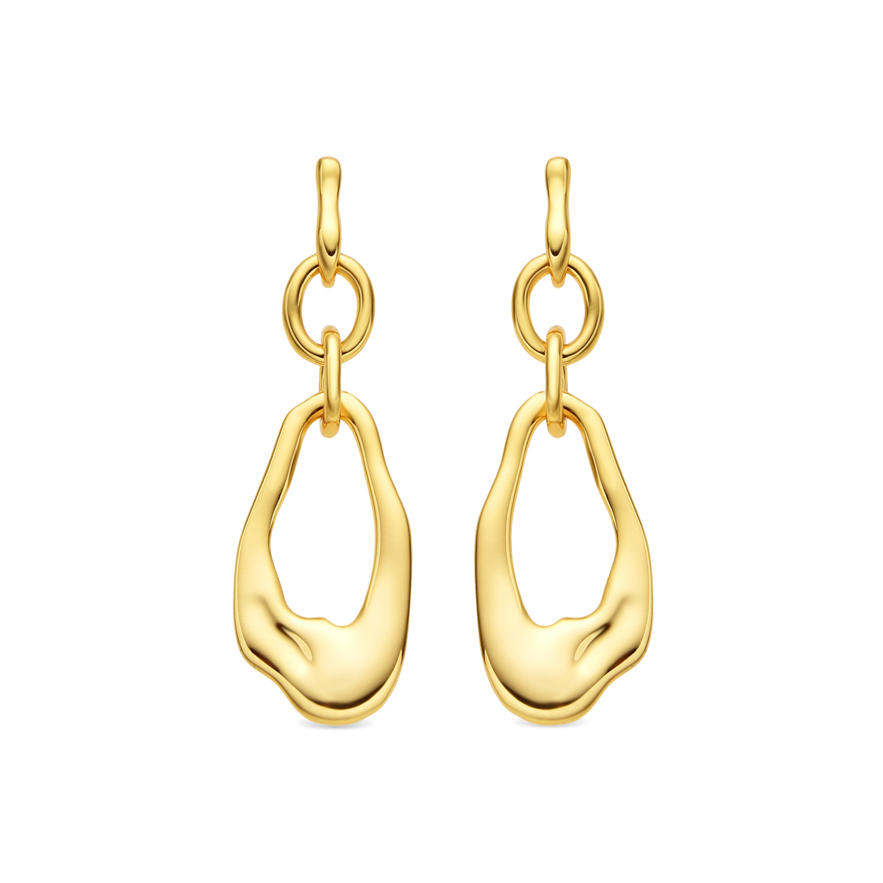 Pendientes acabado oro amarillo de 18k - Othoai