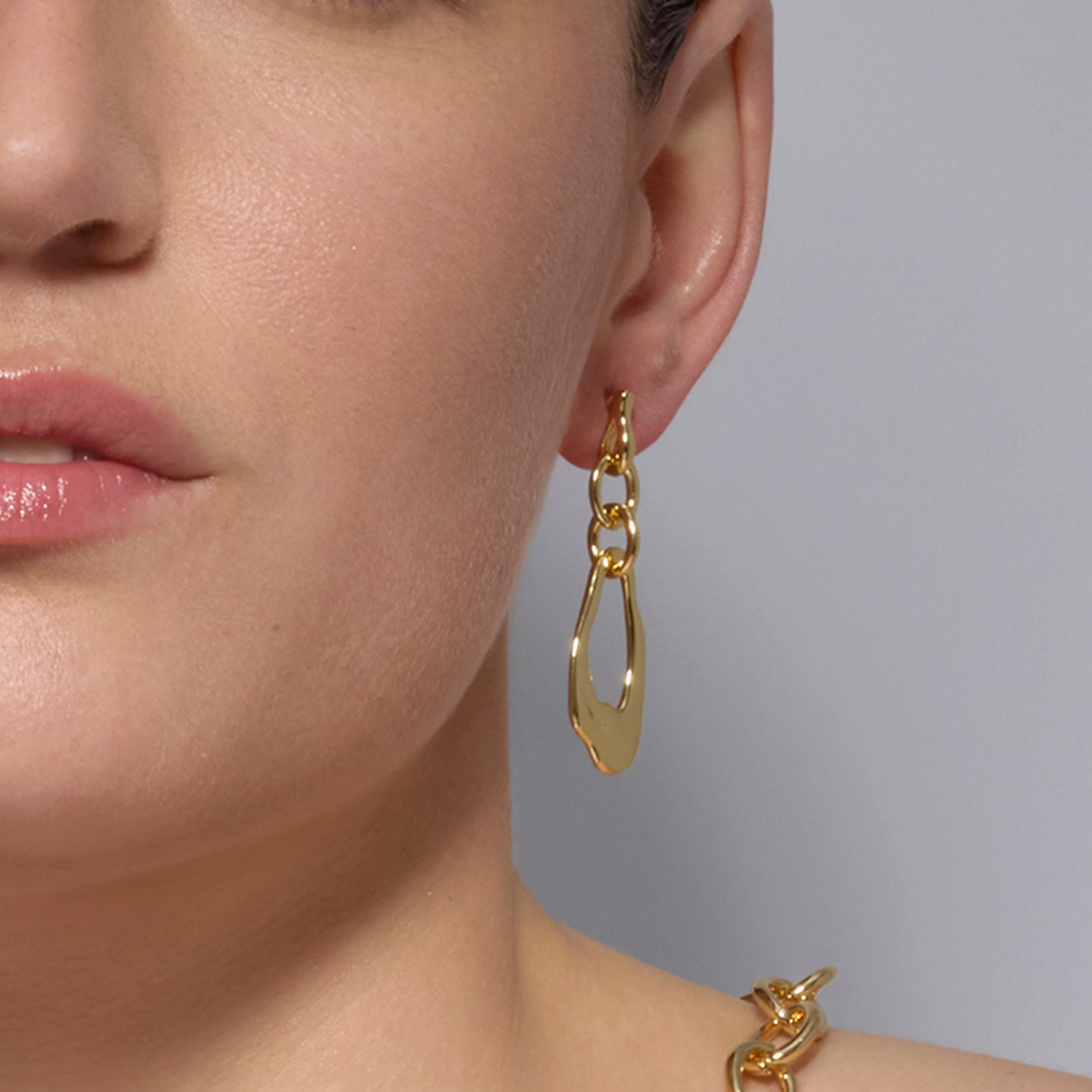 Boucles d'oreilles finition or jaune 18k - Othoai