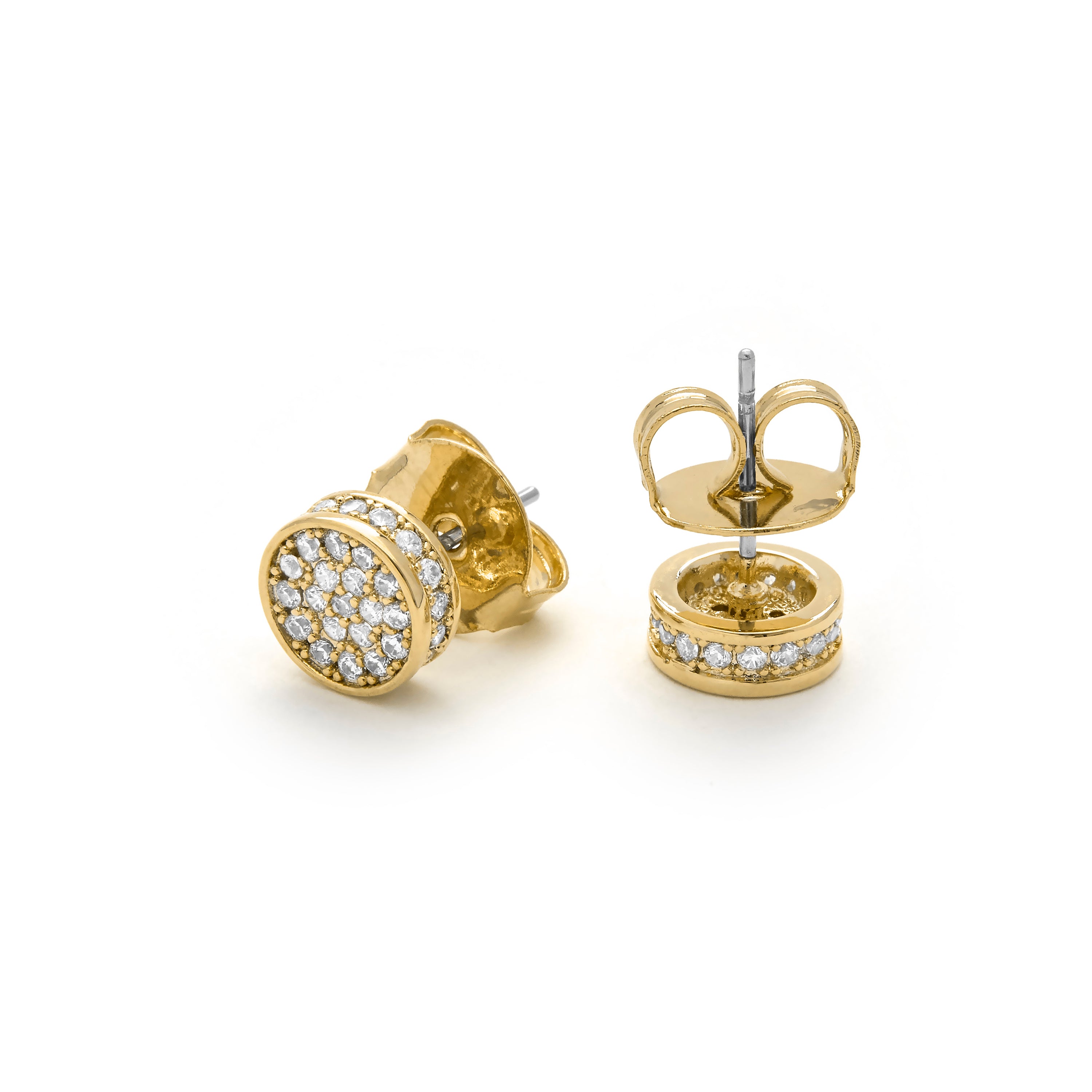 Pendientes acabado en oro amarillo 18k - Rounvi