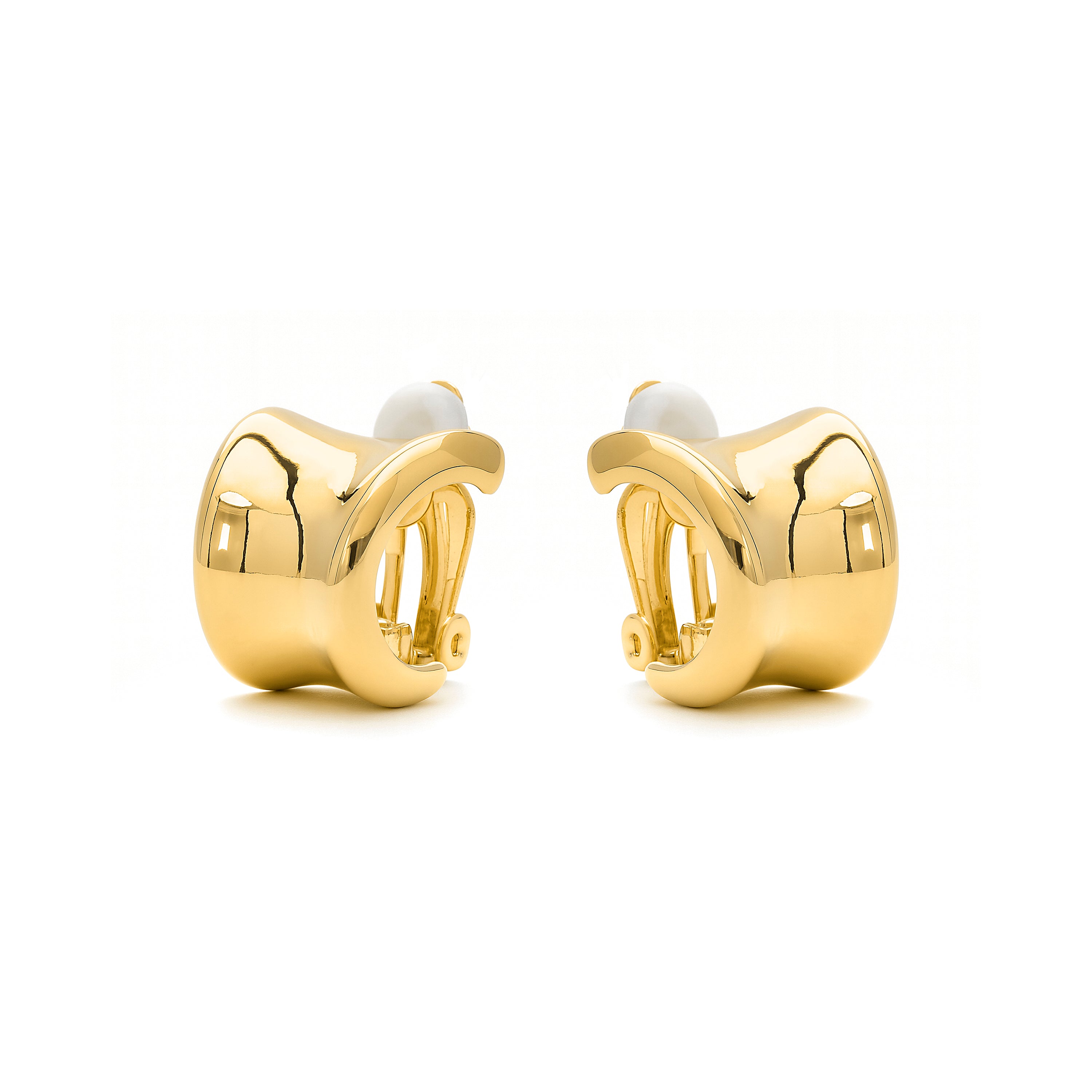 Boucles d'oreilles finition or jaune 18k - Waze