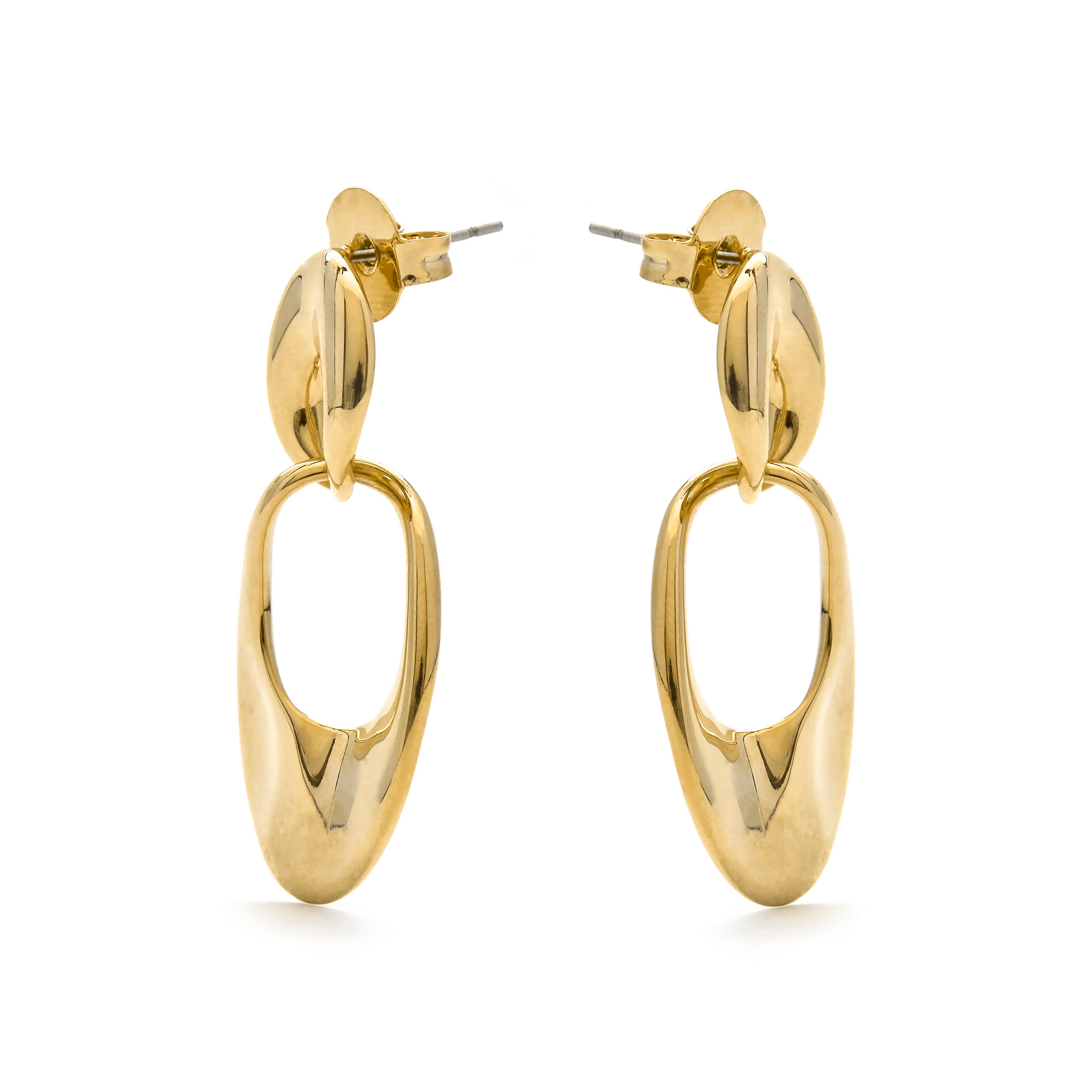Pendientes acabado en oro amarillo 18k - Karme