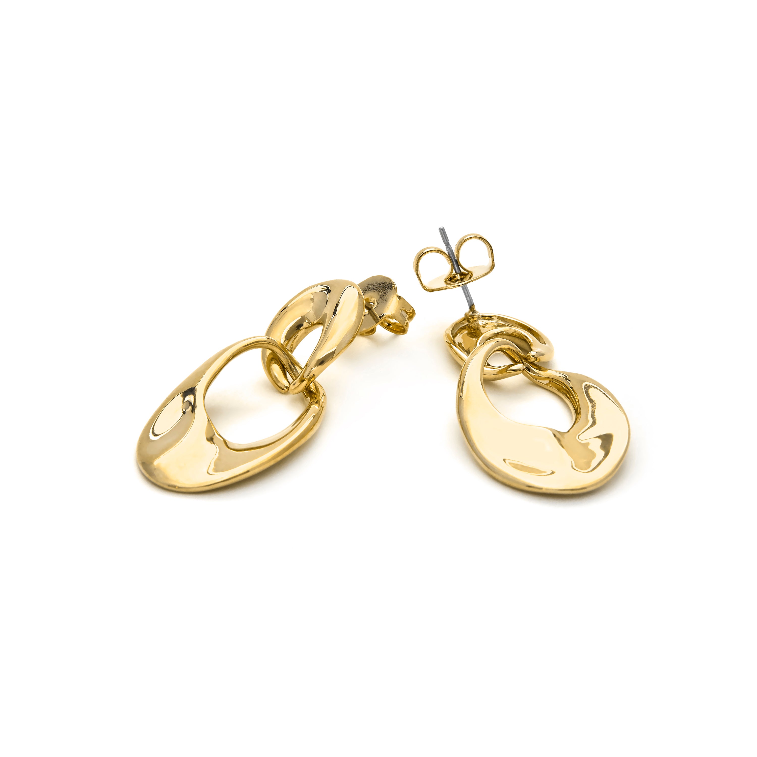 Pendientes acabado en oro amarillo 18k - Karme