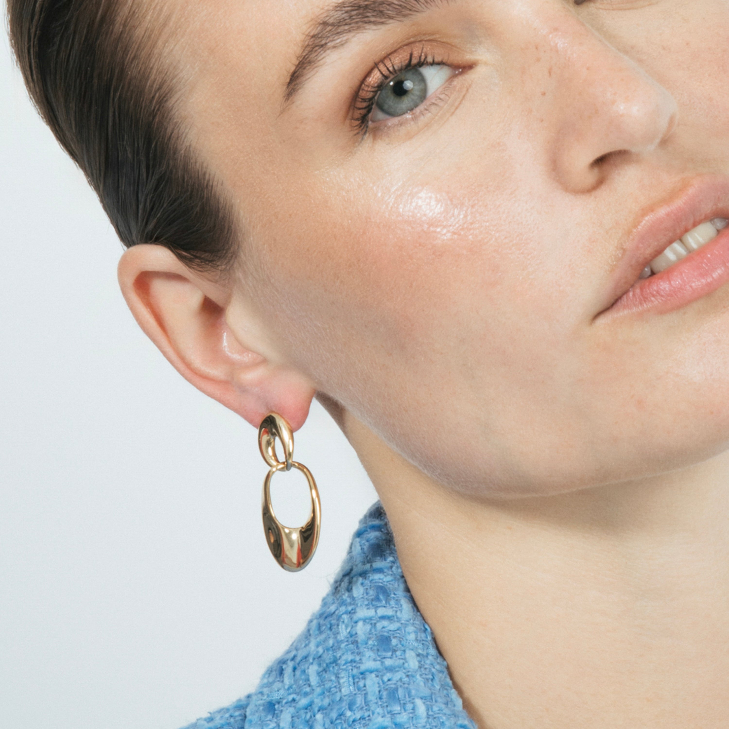 Pendientes acabado en oro amarillo 18k - Karme