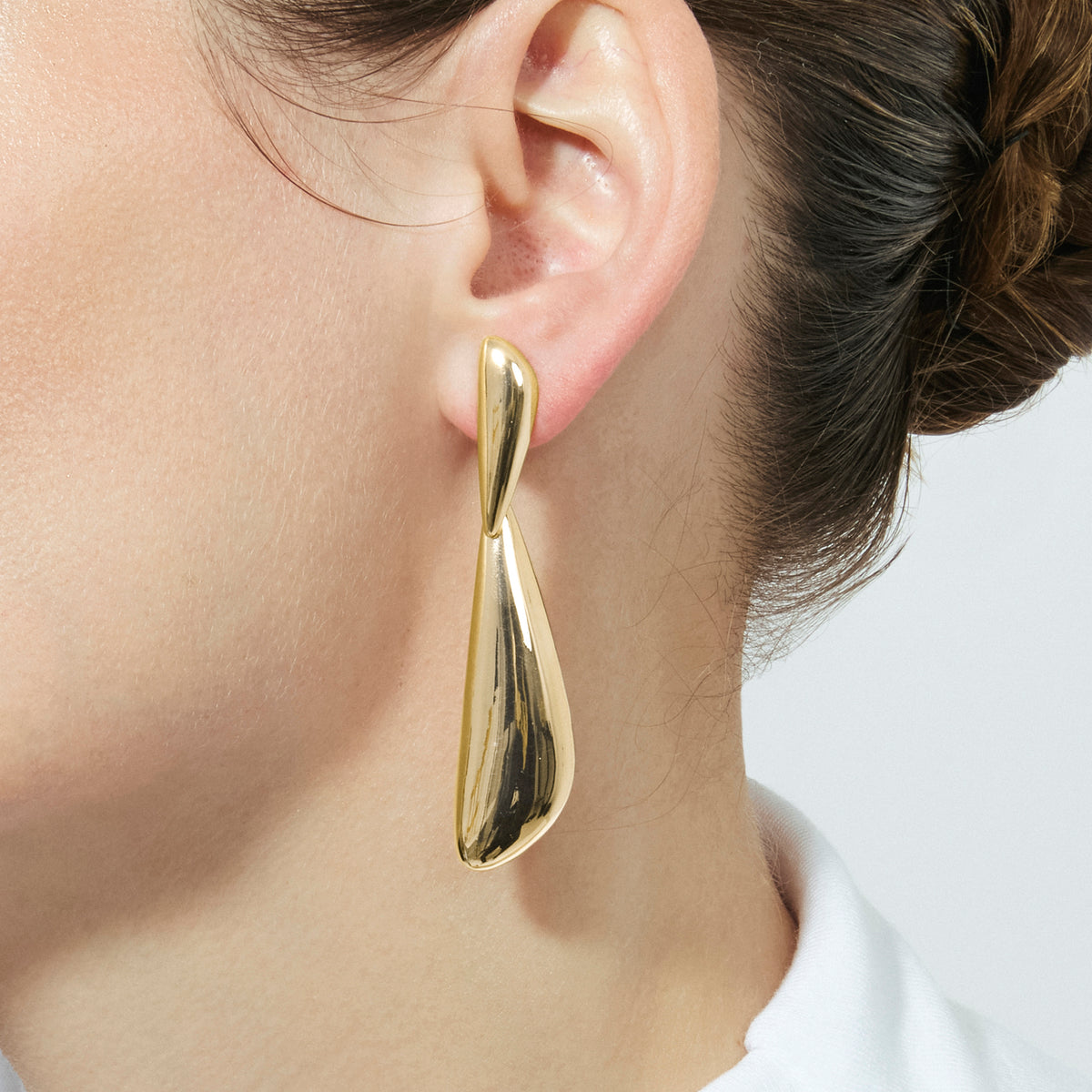 Pendientes acabado en oro amarillo de 18k - Dehi
