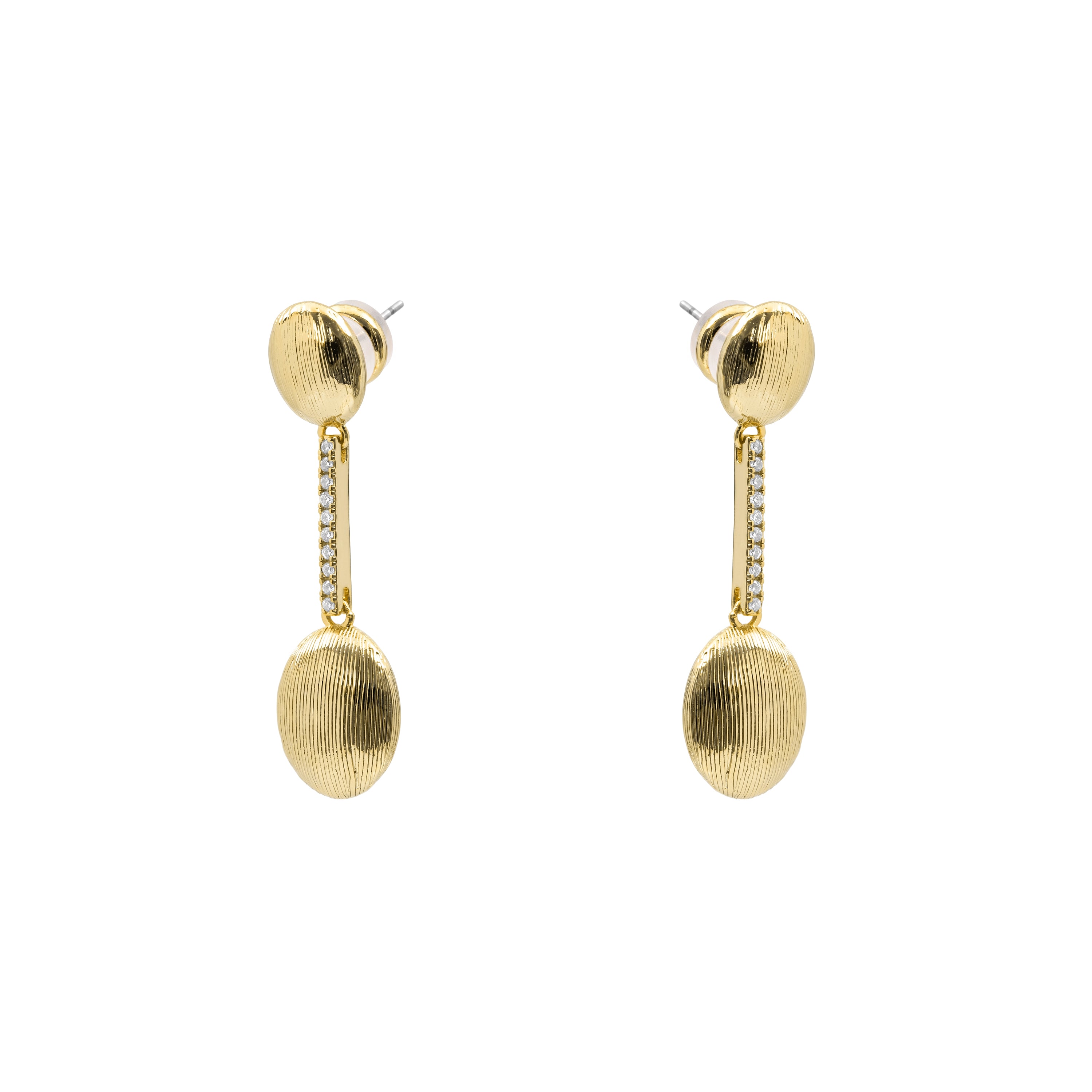 Pendientes de Circonita Brillante acabado en oro amarillo de 18k - Dawa