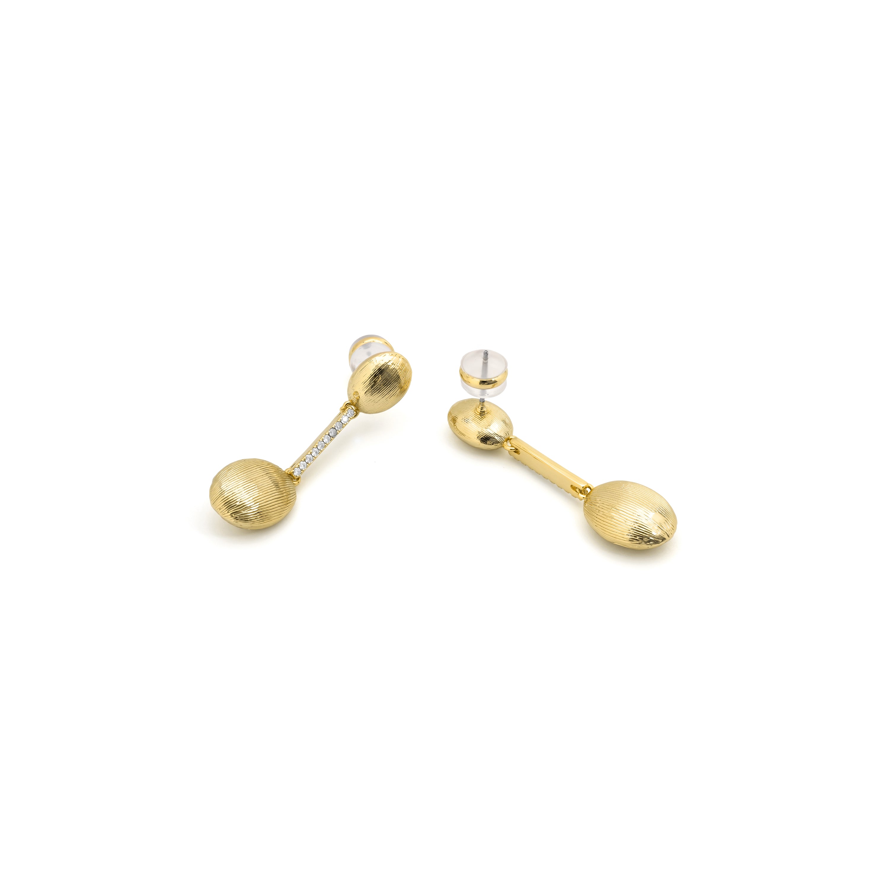 Pendientes de Circonita Brillante acabado en oro amarillo de 18k - Dawa