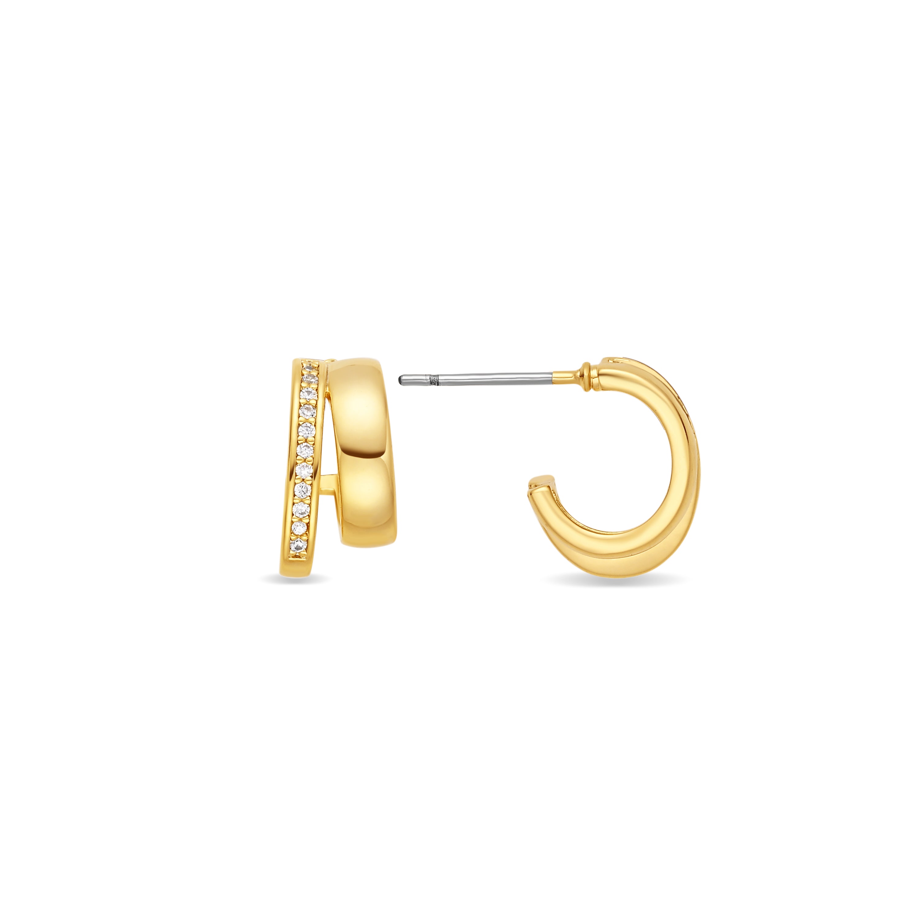 Pendientes de Circonita Brillante acabado en oro amarillo de 18k - Kucaror