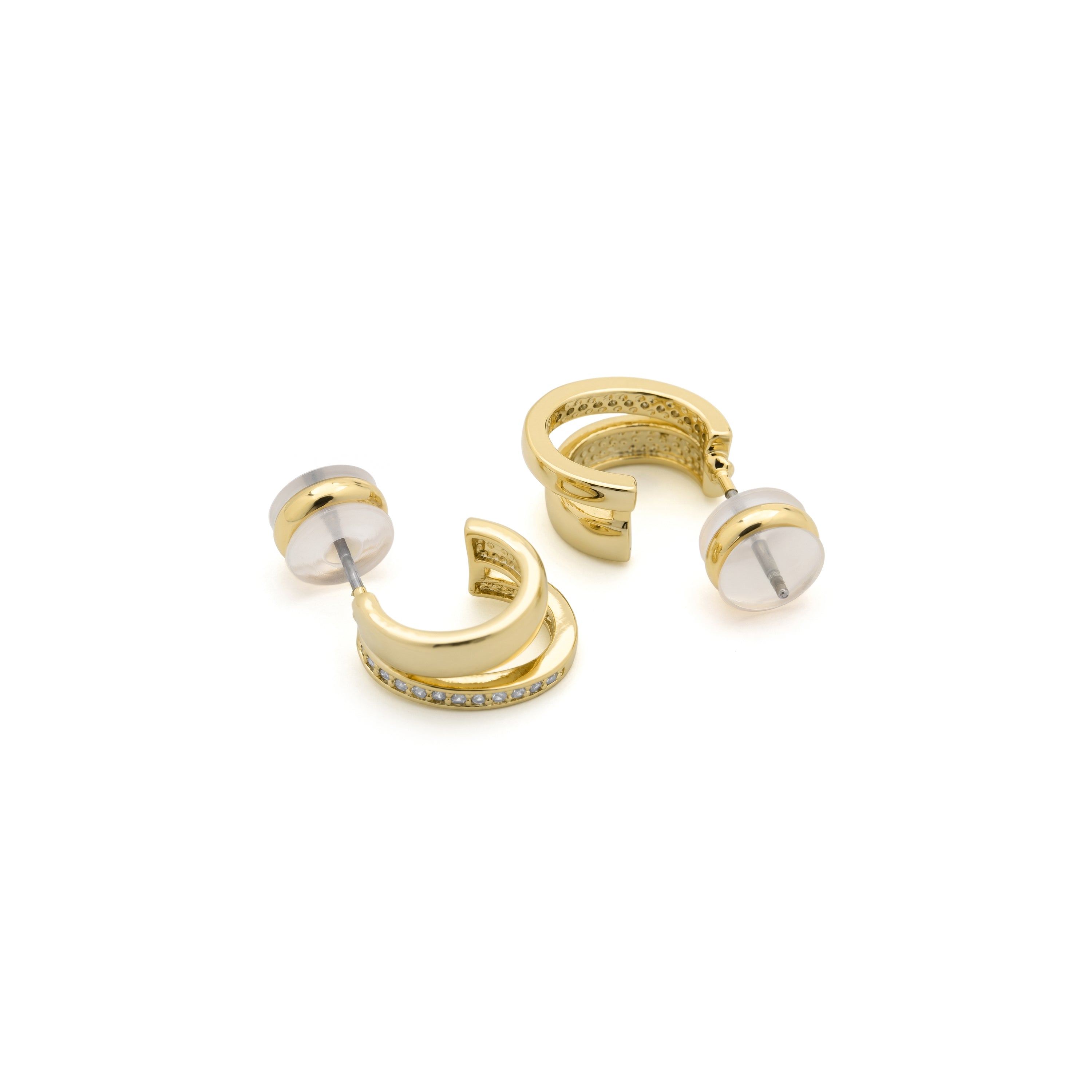 Pendientes de Circonita Brillante acabado en oro amarillo de 18k - Kucaror