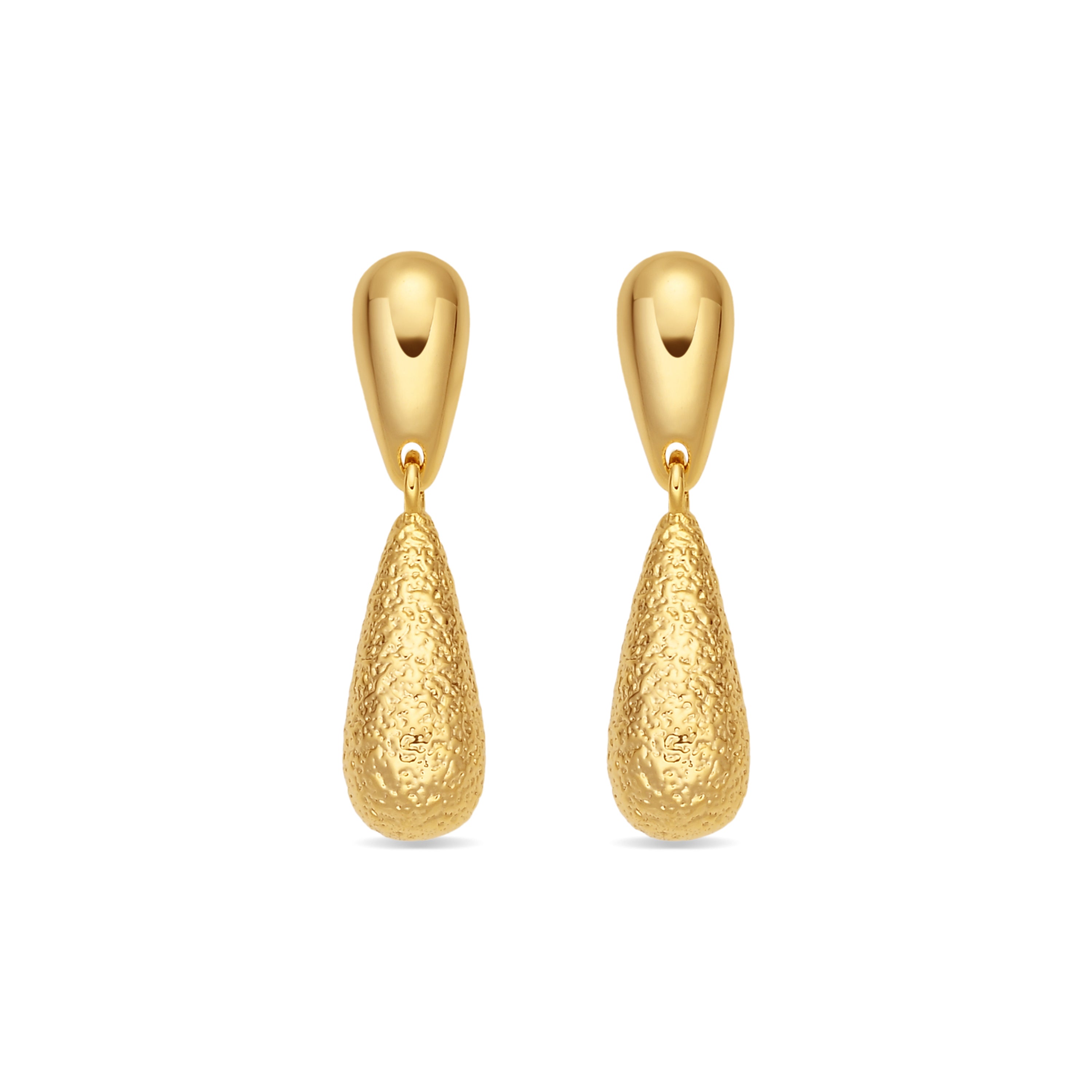 Pendientes acabado en oro amarillo de 18k - Hanit