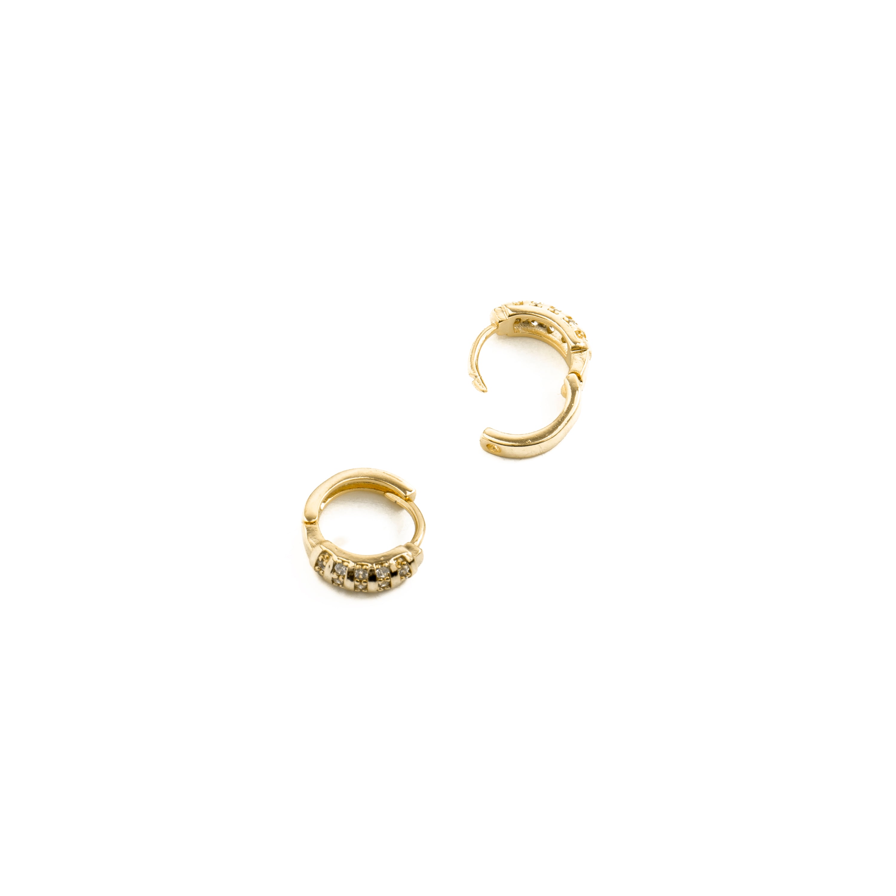 Pendientes de Circonita Brillante acabados en oro amarillo 18K - Linbu