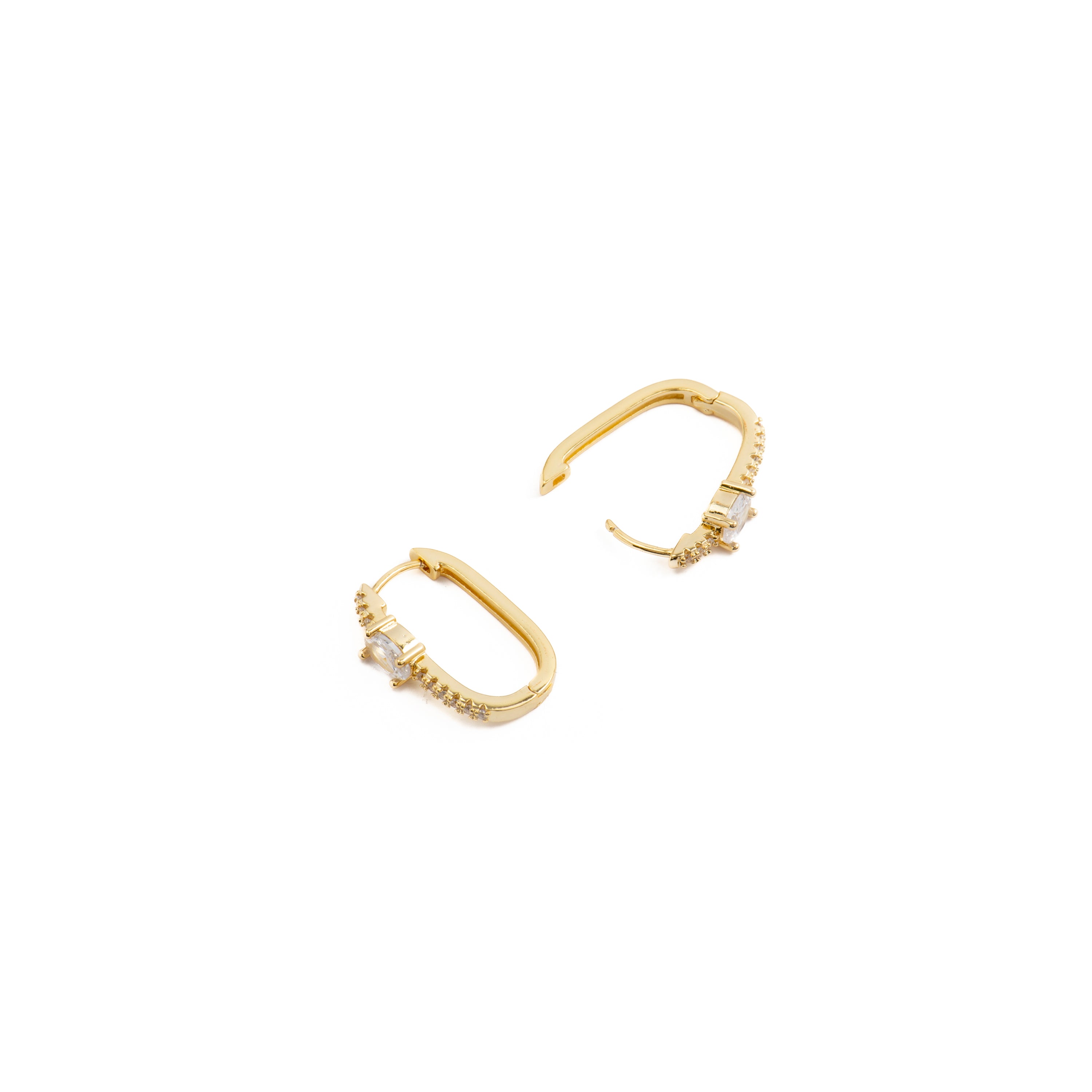 Pendientes de Circonita Brillante acabados en oro amarillo 18K - Tiskah