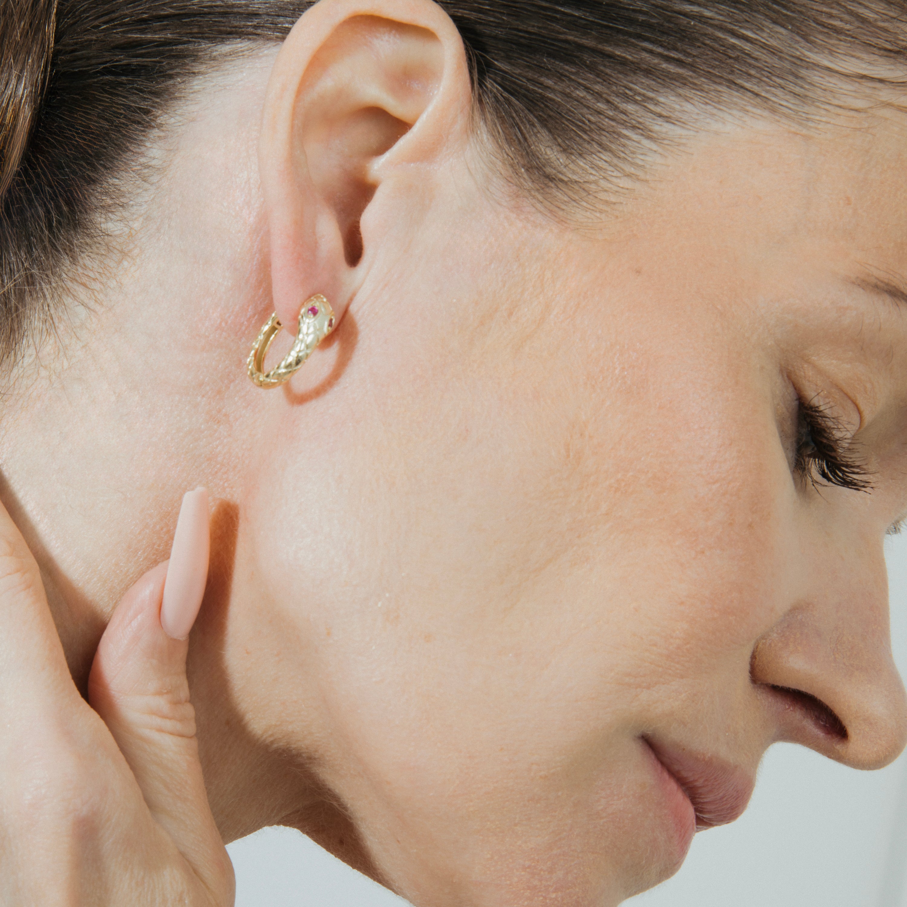 Ohrringe aus Rubincircon mit 18K Gelbgold-Finish - Madsi