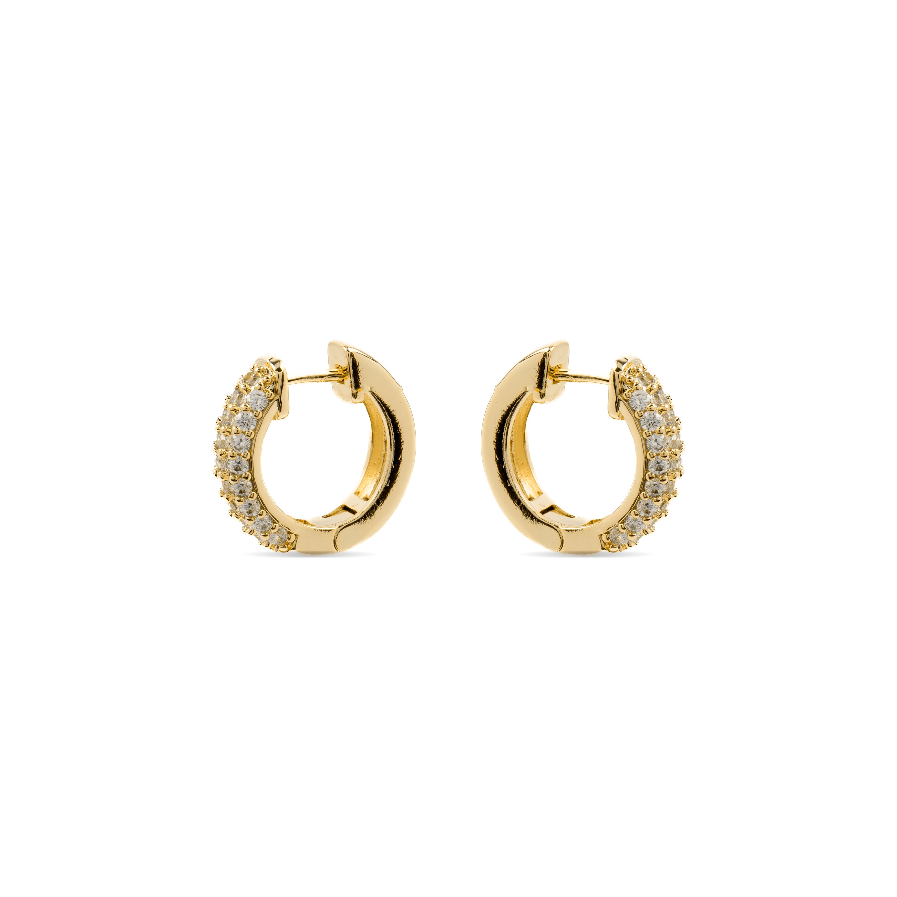 Pendientes de Circonita Brillante acabados en oro amarillo 18K - Rieli