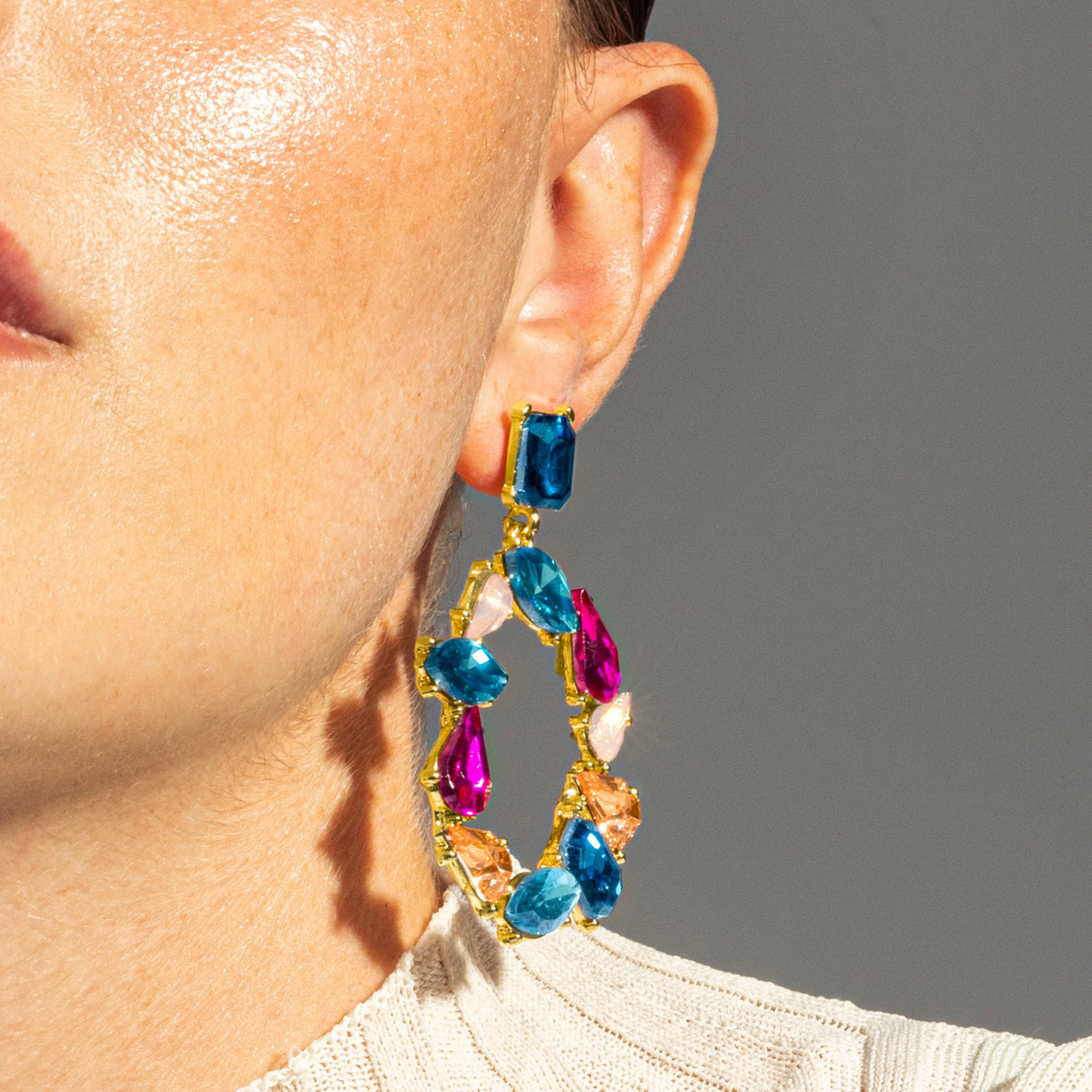 Boucles d'oreilles Durblai finition or 18k
