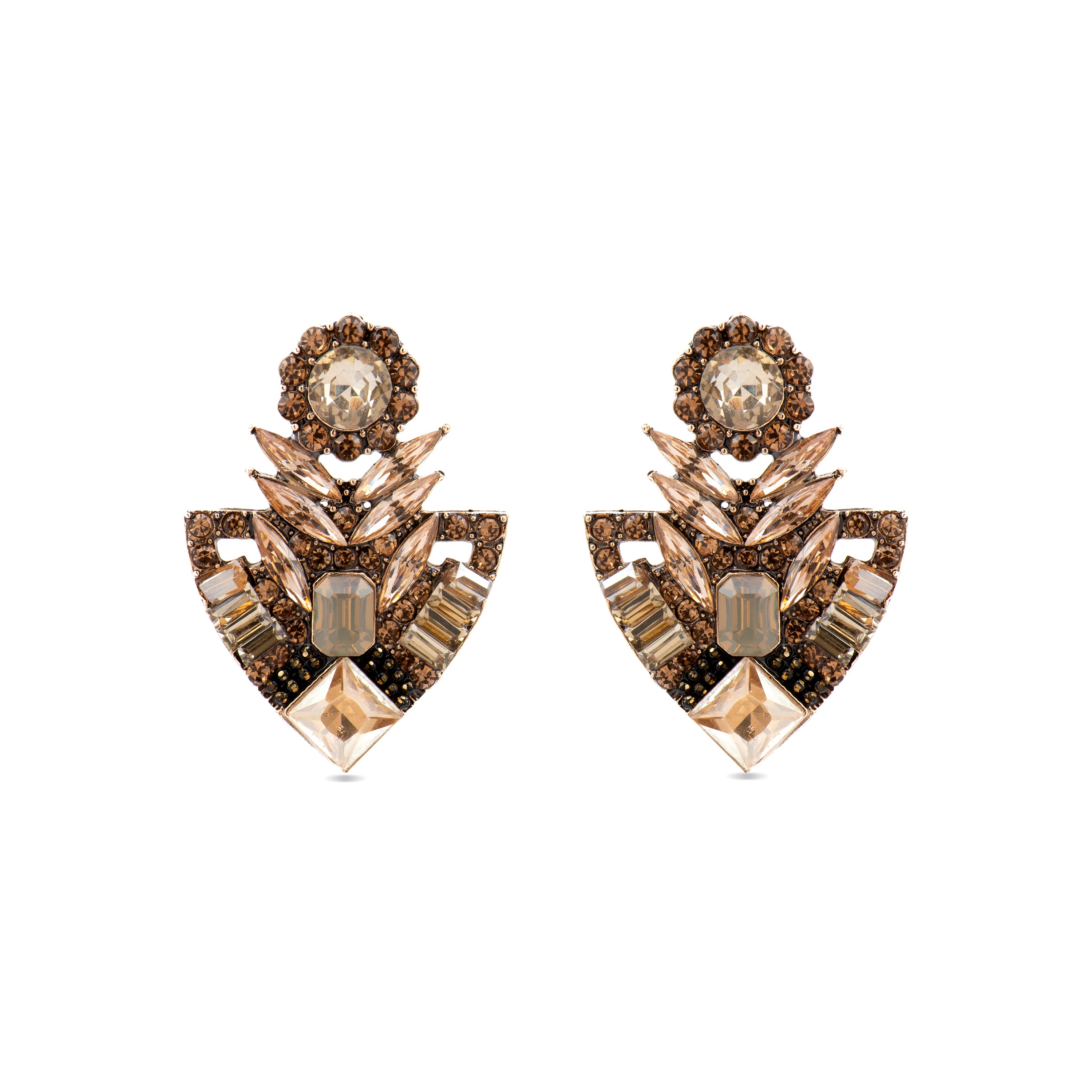 Pendientes Gothka acabado oro 18k