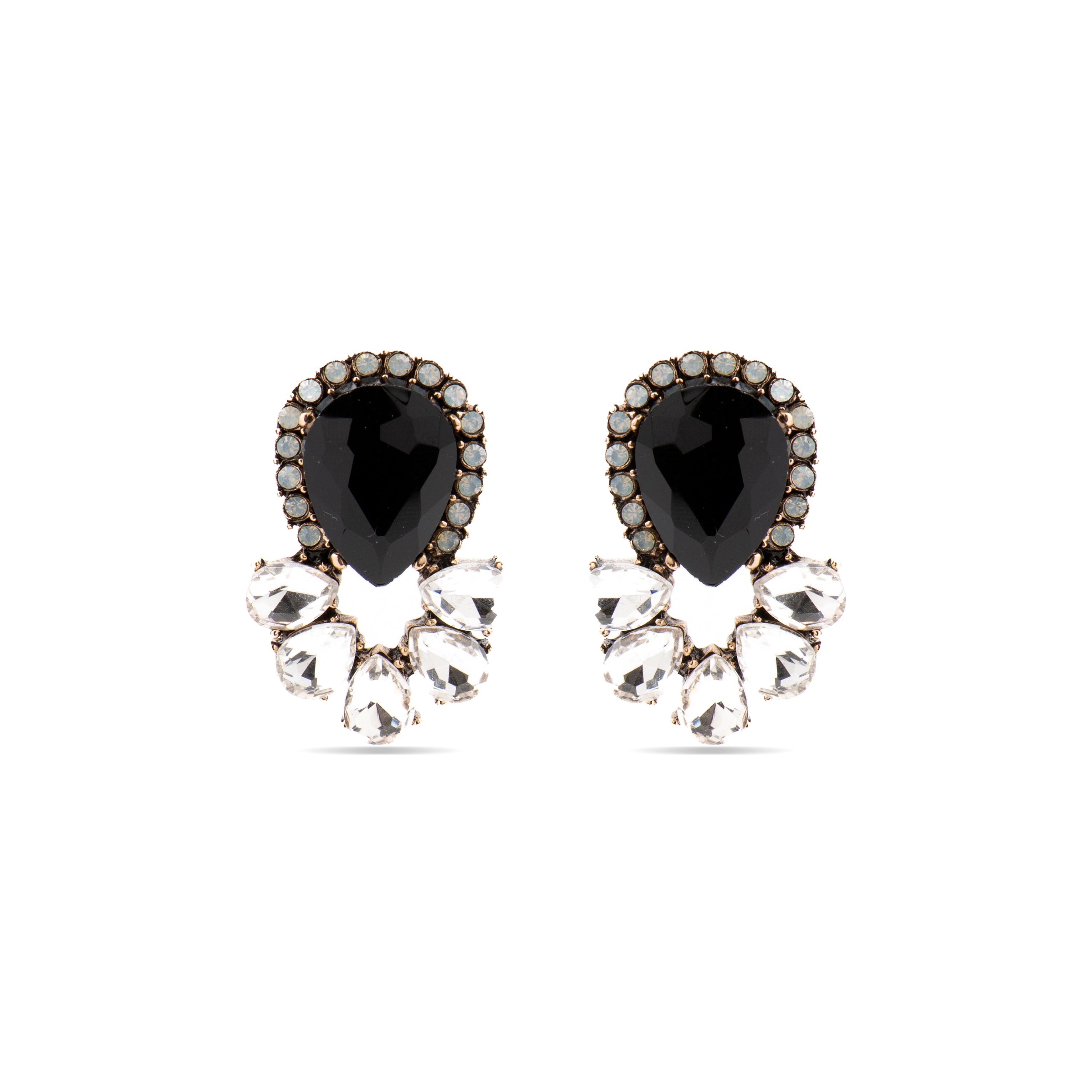 Brincos com Cristal Multicolor acabamento em ouro 18k - Likore