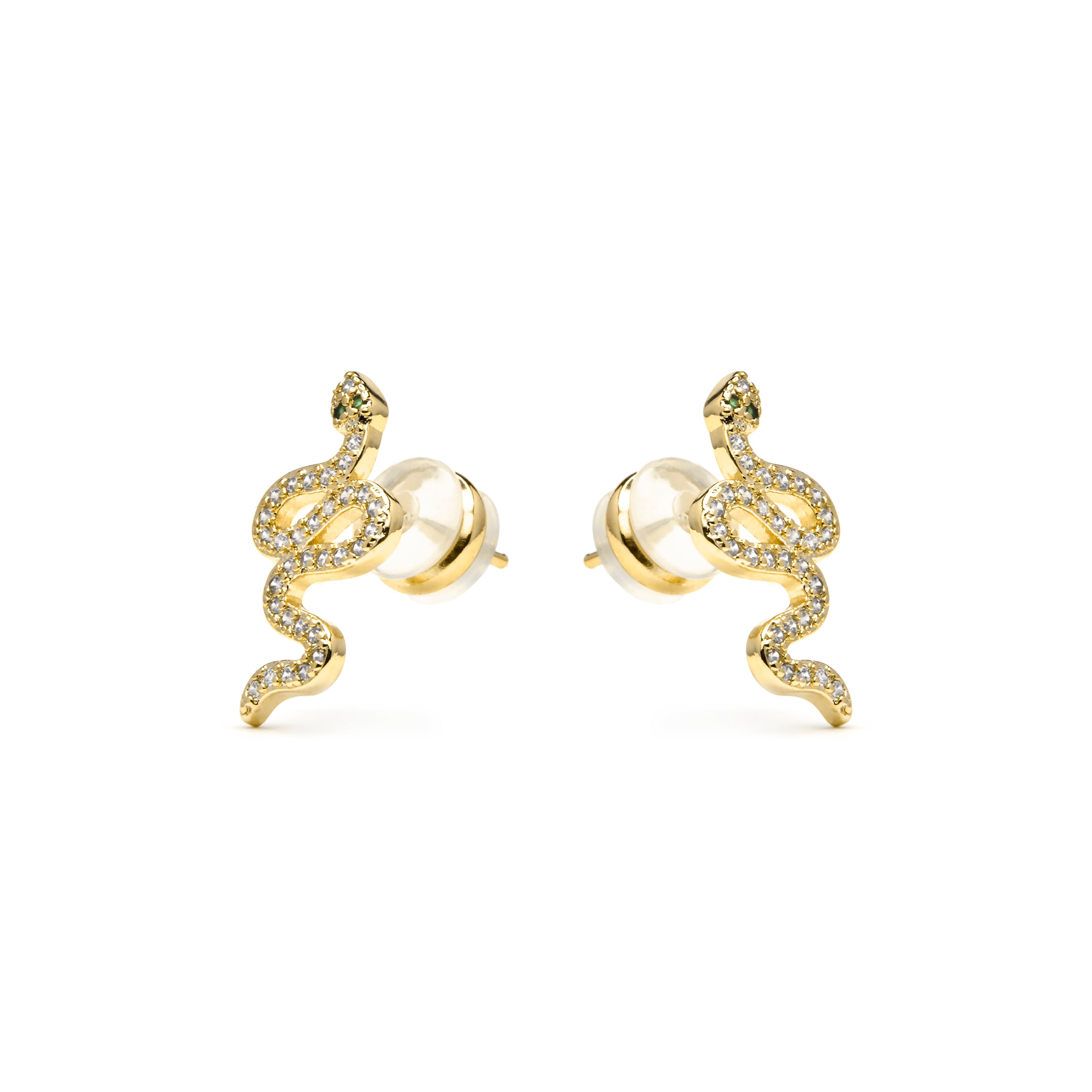 Pendientes acabado oro amarillo de 18k y Circonita Brillante - Norra