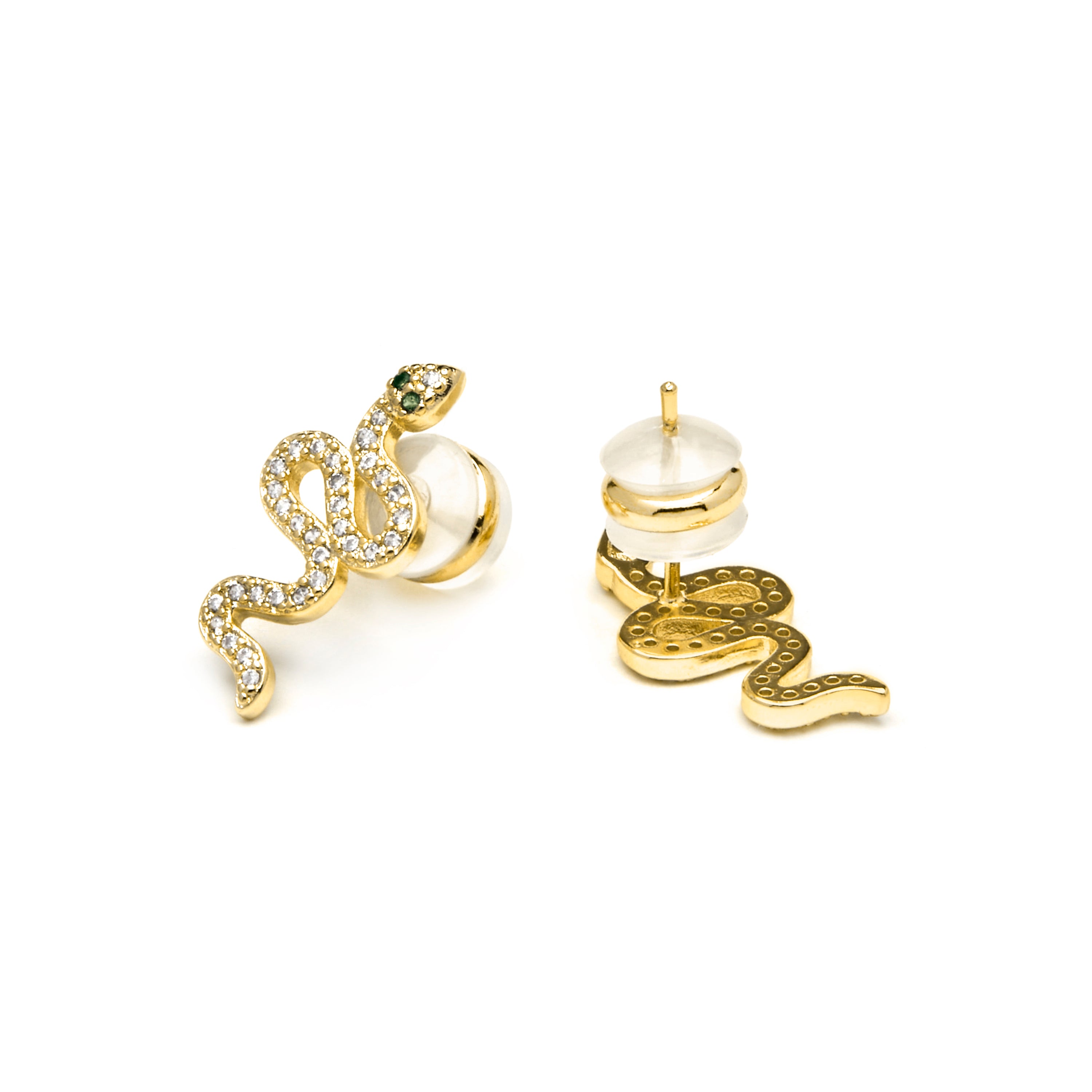 Pendientes acabado oro amarillo de 18k y Circonita Brillante - Norra