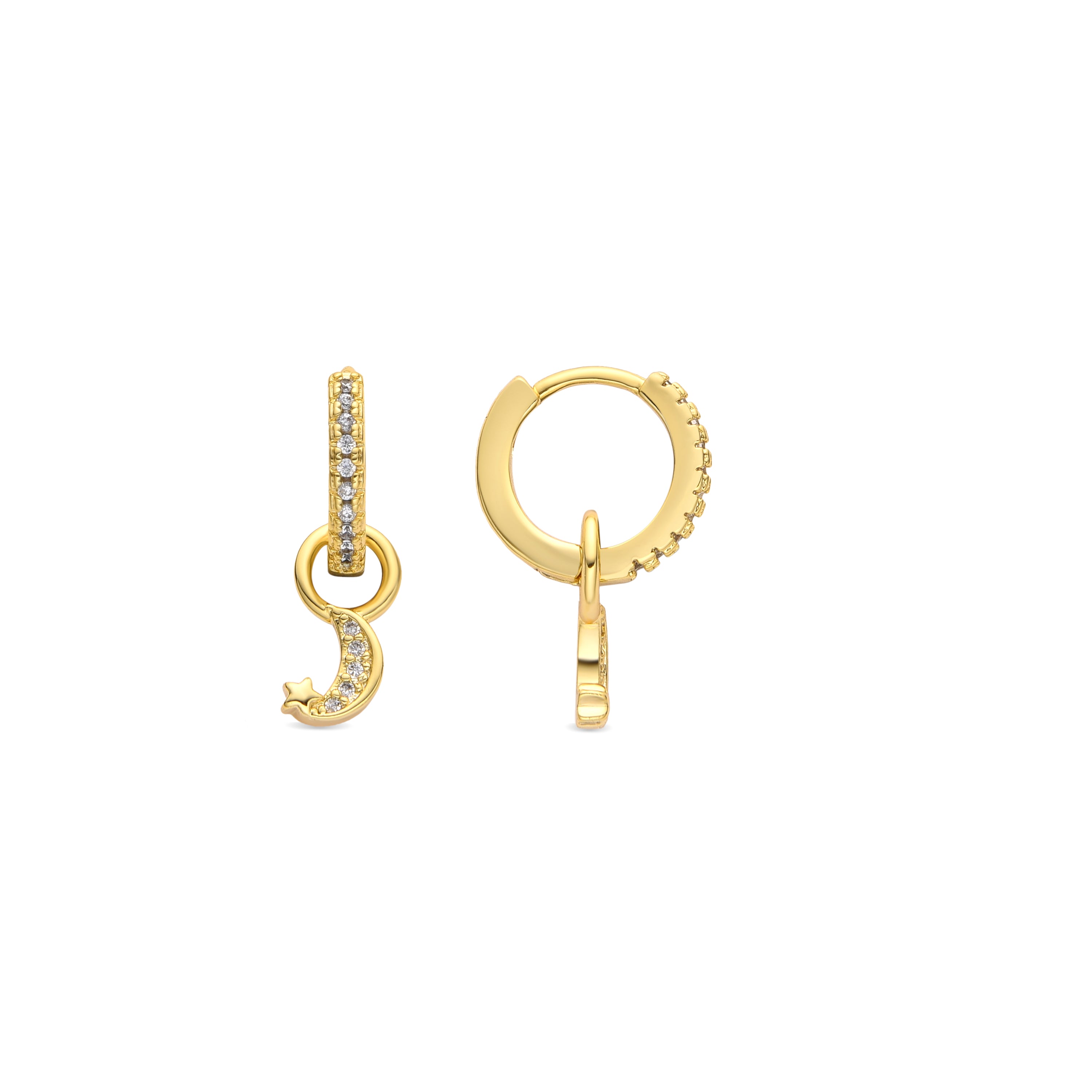 Ohrringe aus 18k Gelbgold und Zirkonia - Lingma