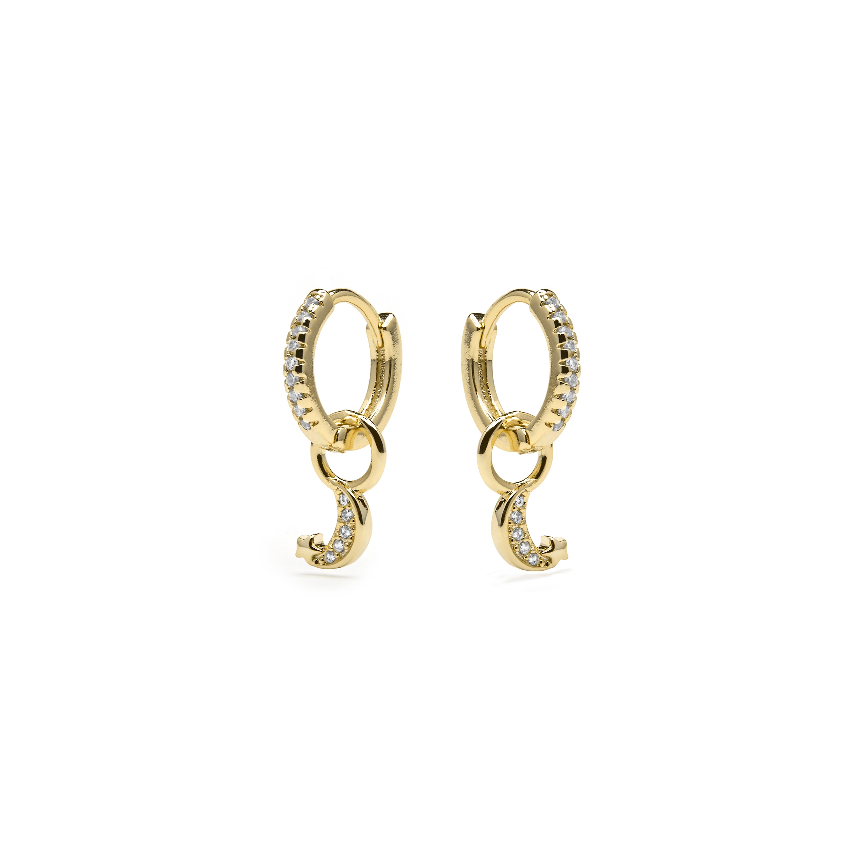 Ohrringe aus 18k Gelbgold und Zirkonia - Lingma