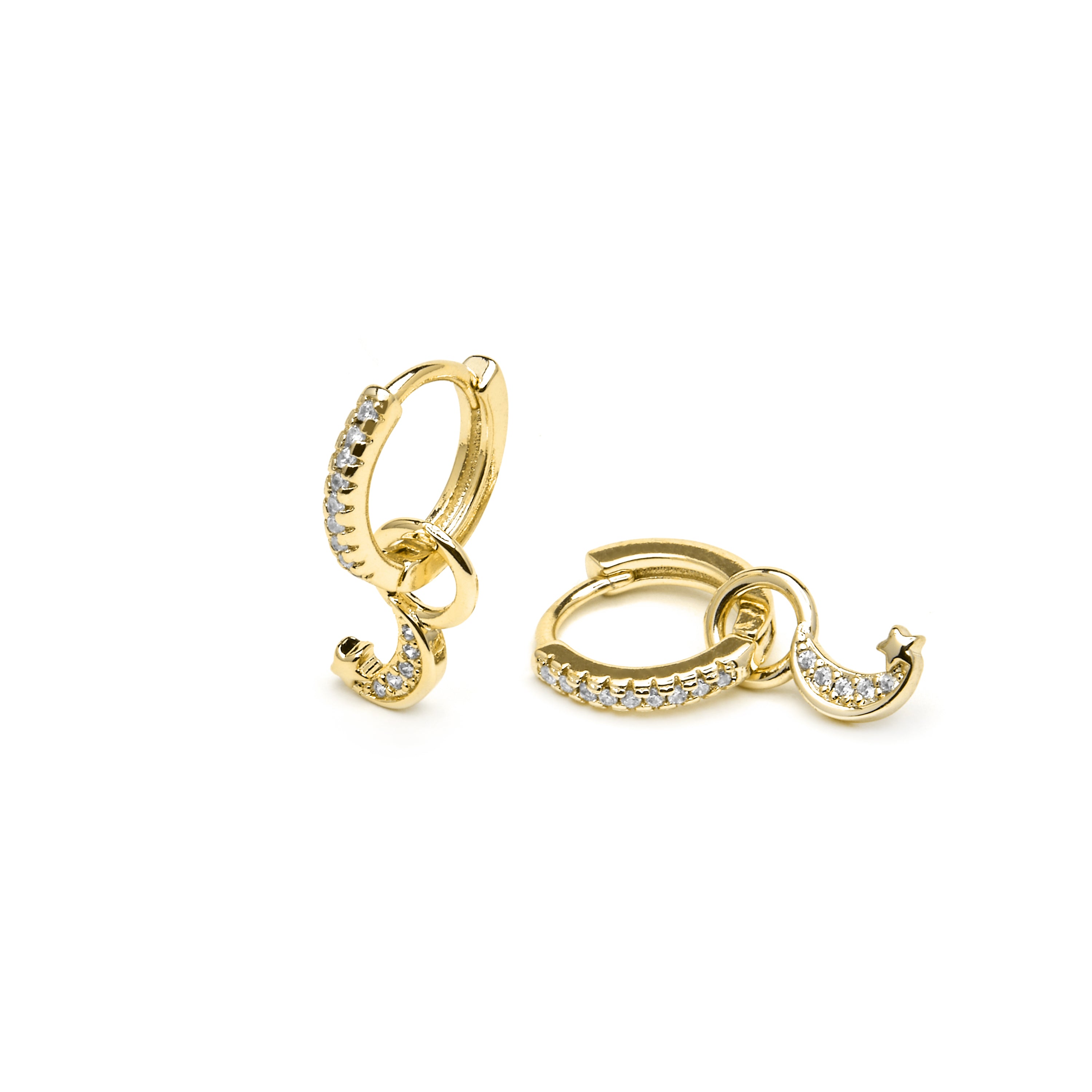 Ohrringe aus 18k Gelbgold und Zirkonia - Lingma